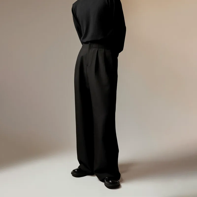 Double Pleated Wide-Leg Trousers - Image 5