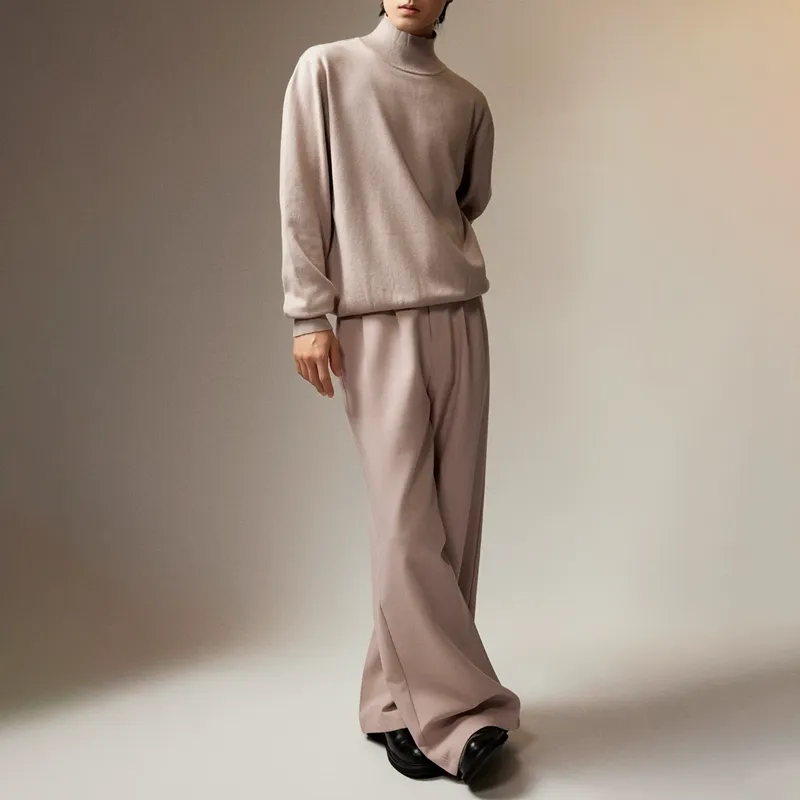 Double Pleated Wide-Leg Trousers - Image 6