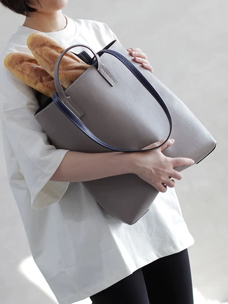 Double-Sided Cowhide Tote