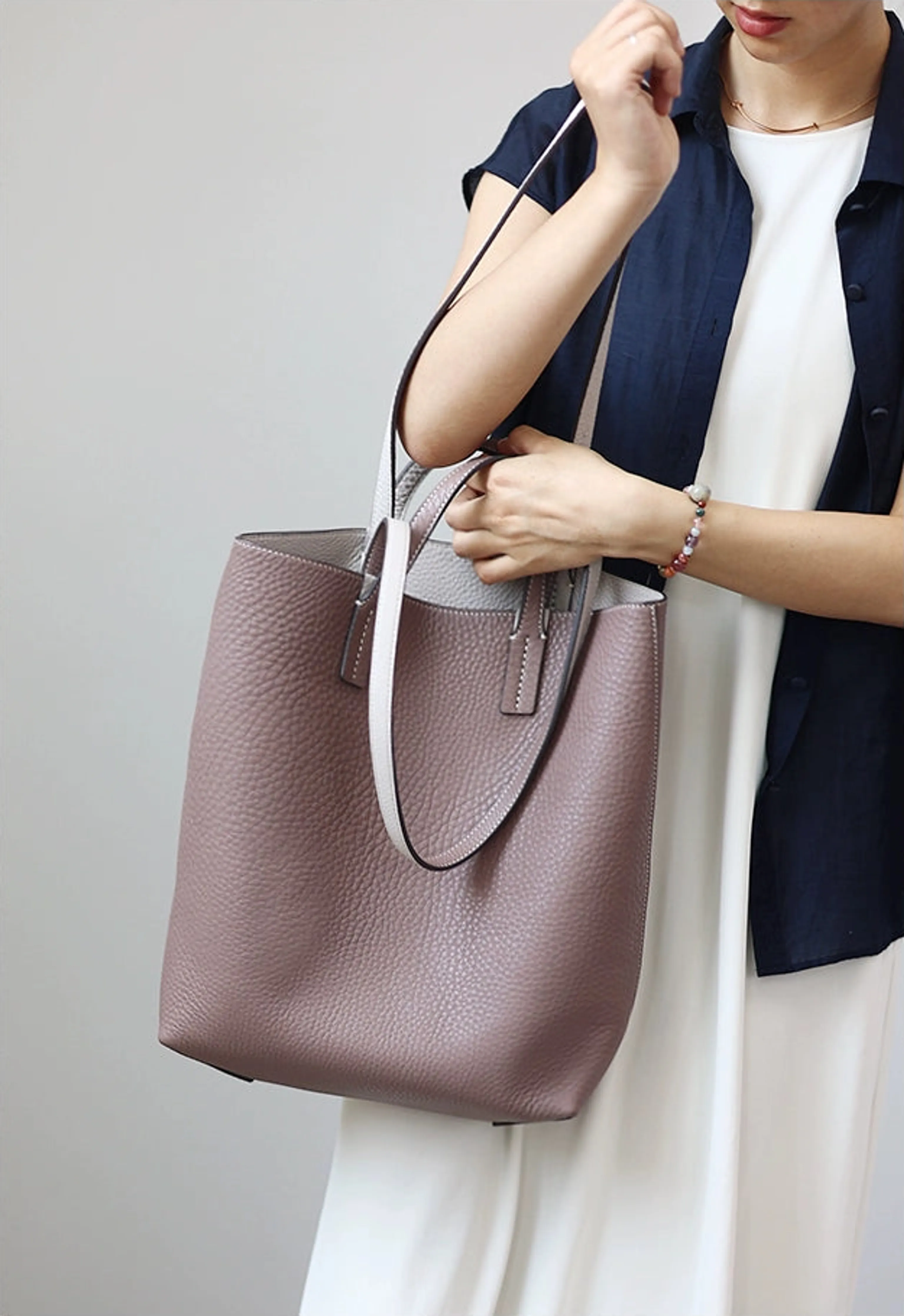 Double-Sided Cowhide Tote - Image 11