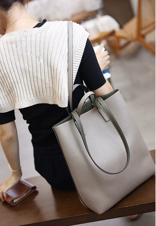 Double-Sided Cowhide Tote - Image 20