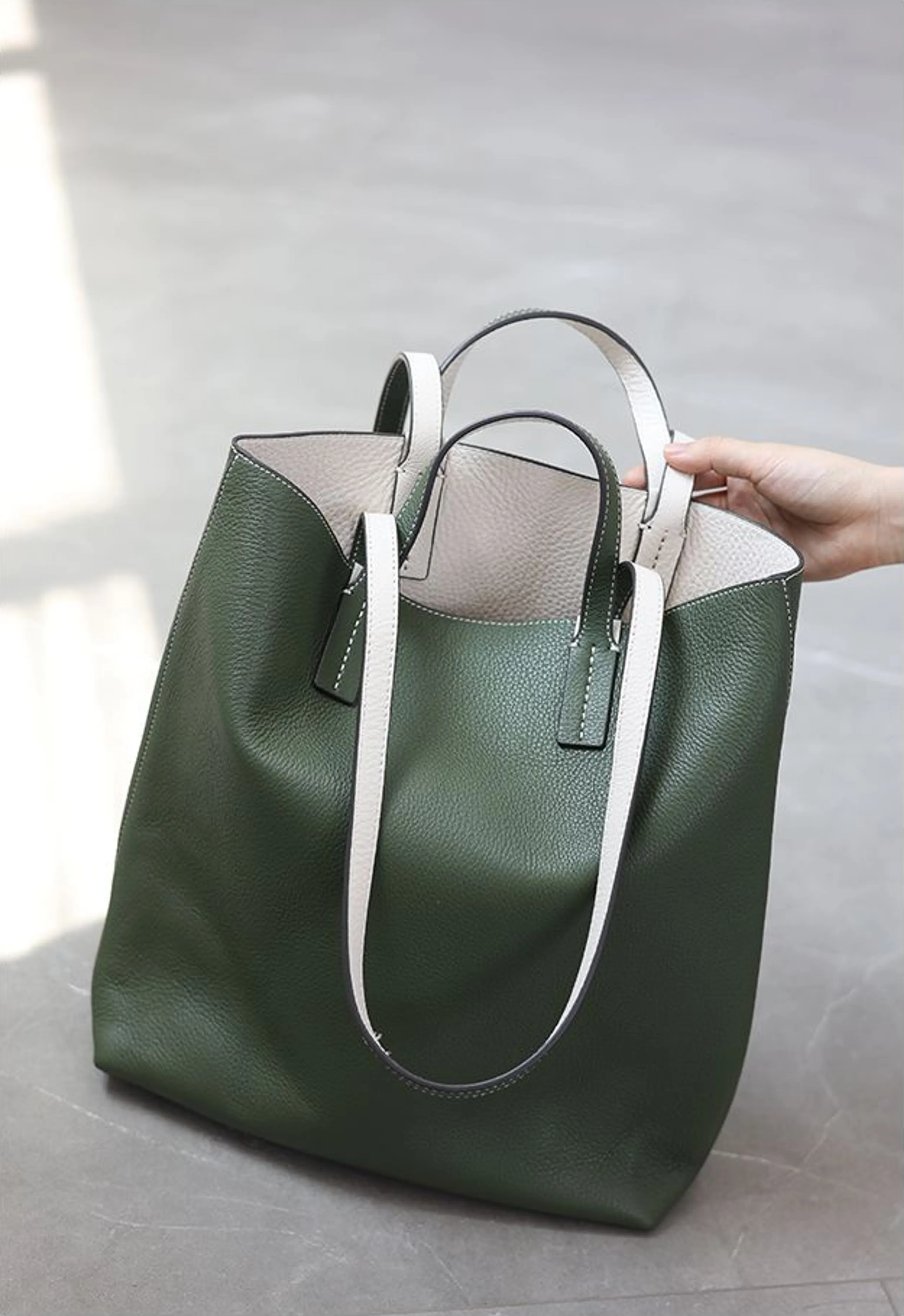 Double-Sided Cowhide Tote - Image 4