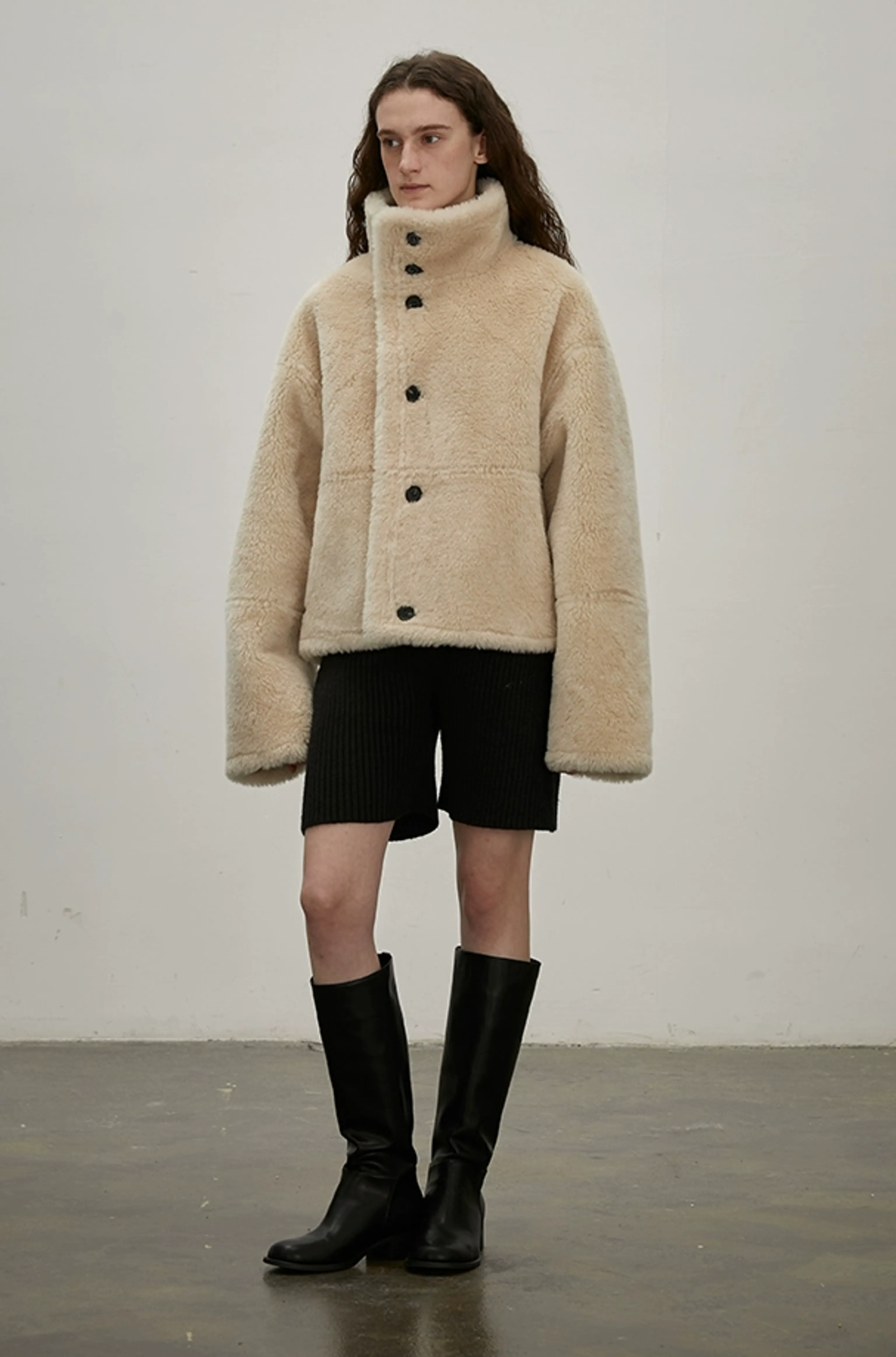 Double-Sided Shearling Aviator Jacket - Image 4