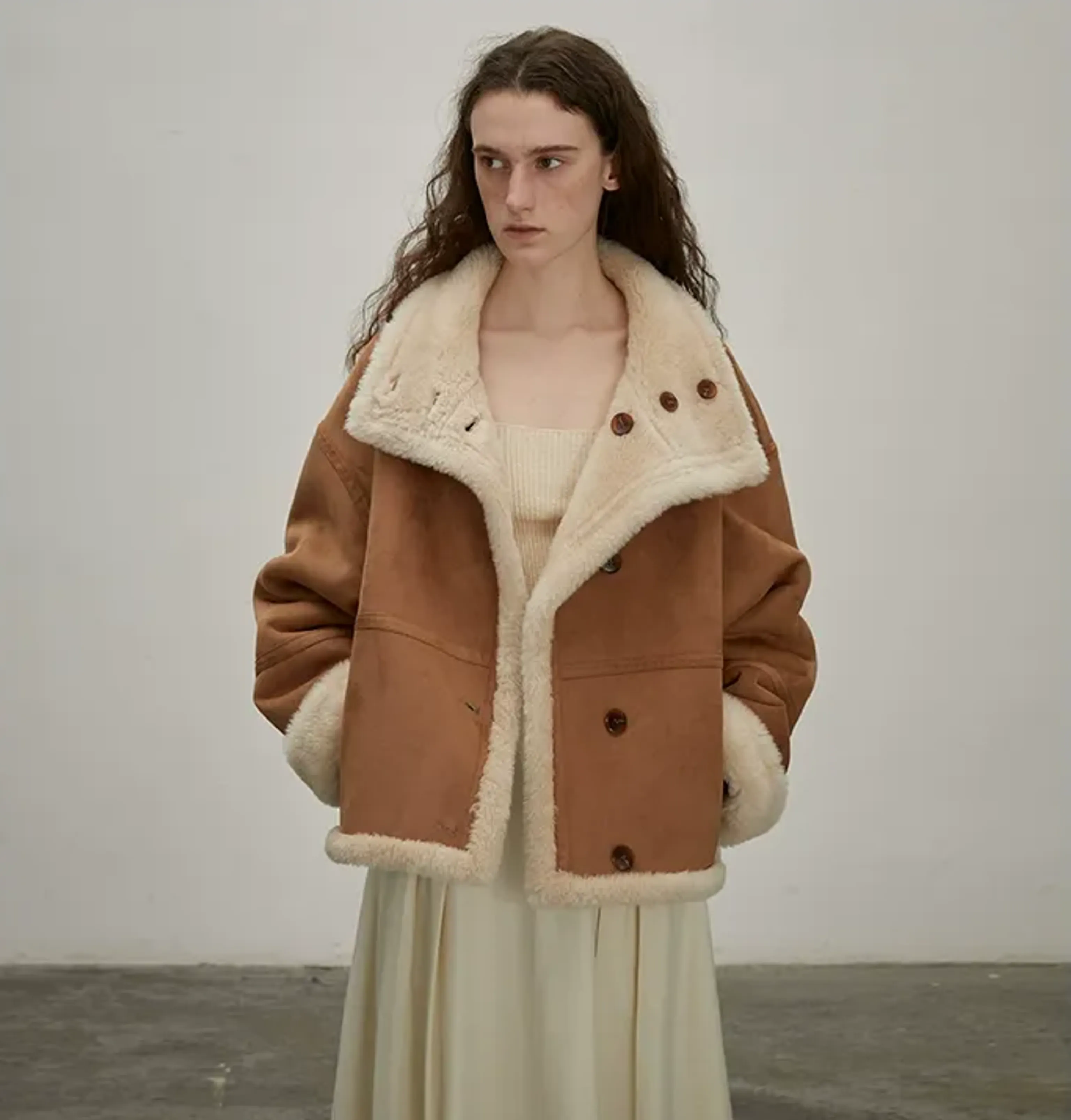 Double-Sided Shearling Aviator Jacket - Image 5