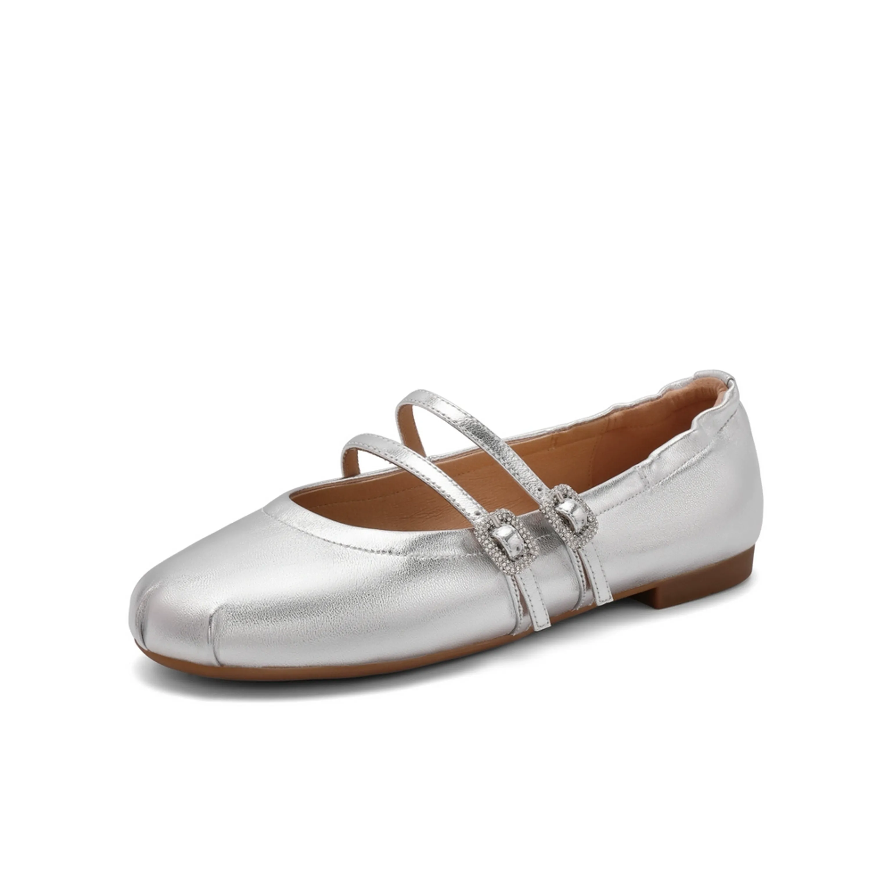 Double-Strap Mary-Jane Flat