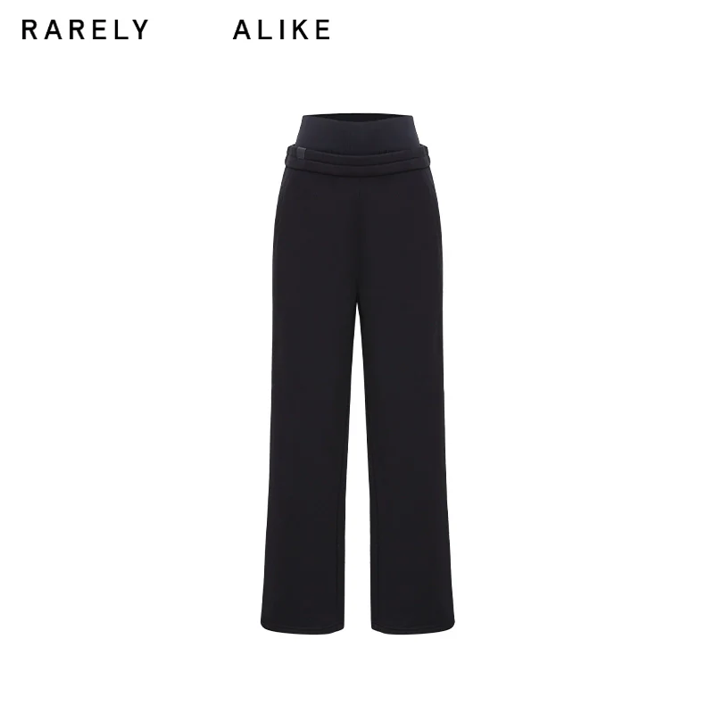 Double-Waist Fleece Wide-Leg Sweatpants - Image 6