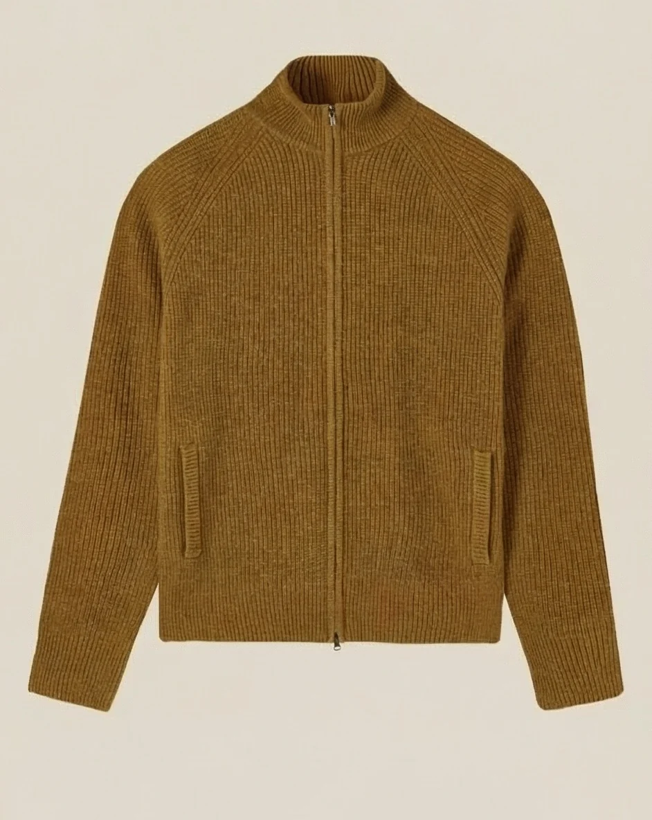 Double-Zip Rib Cardigan - Image 4