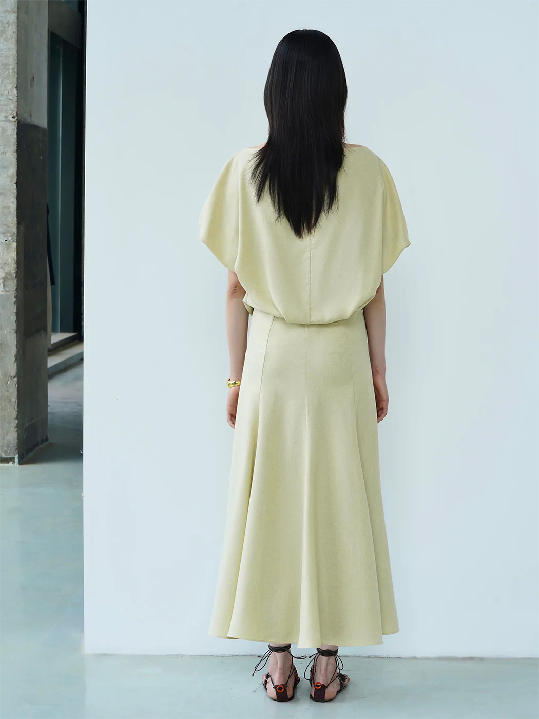 Draped Boatneck Dress - Image 4