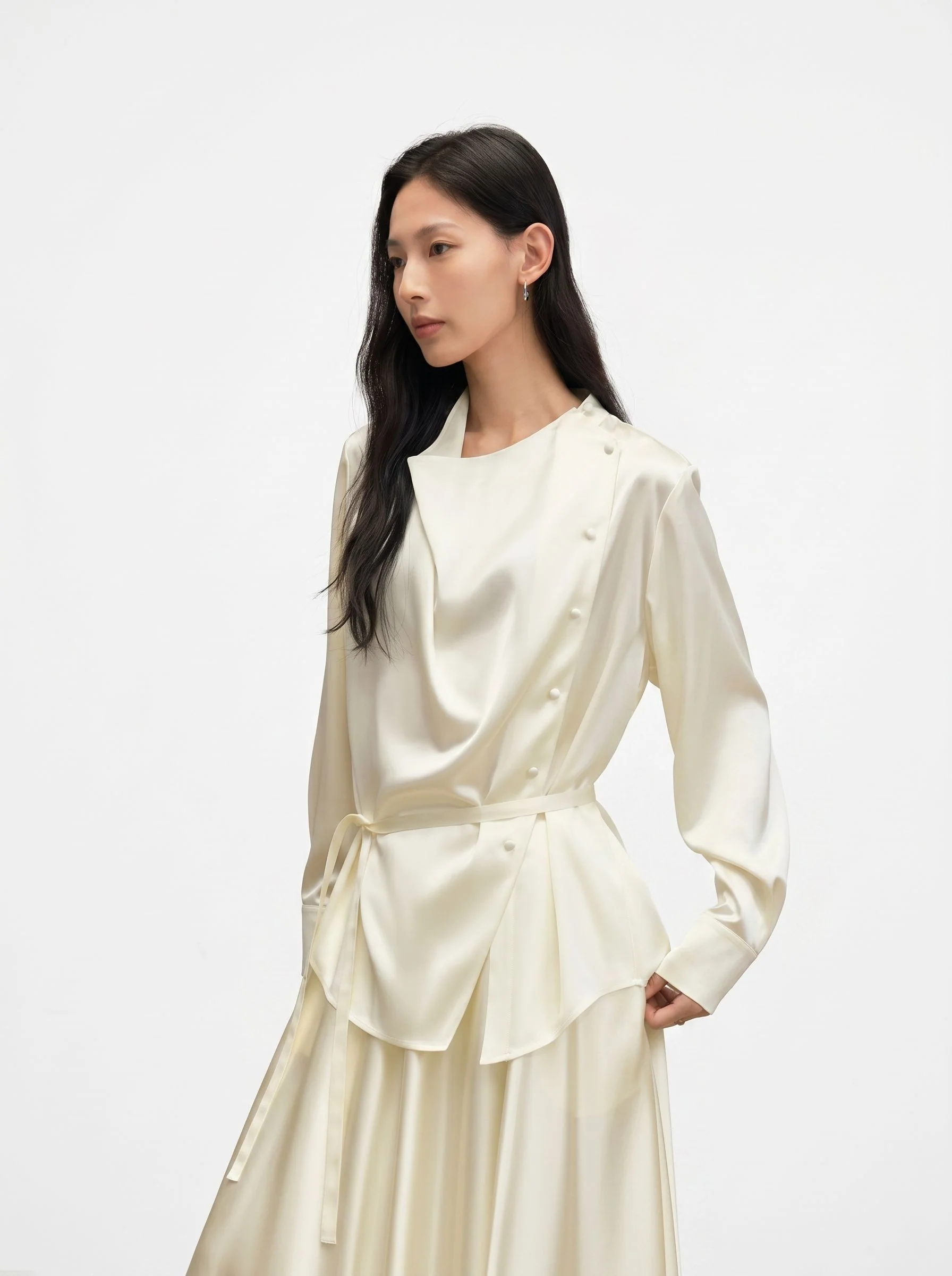 Draped Button Blouse - Image 4