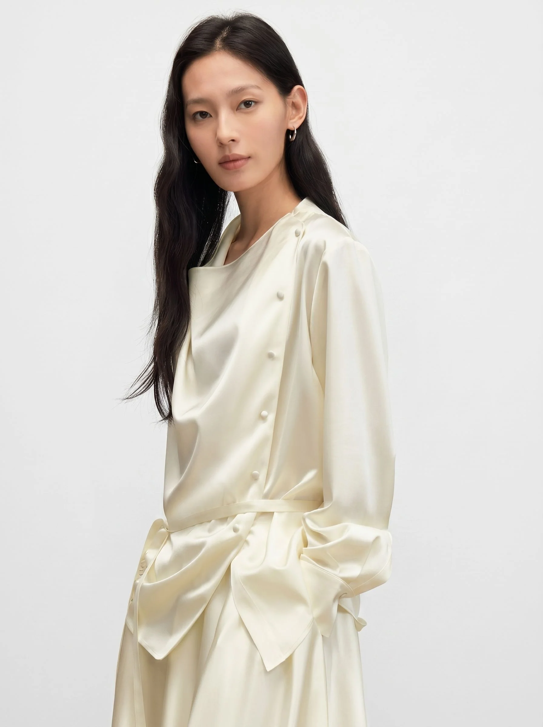 Draped Button Blouse - Image 5