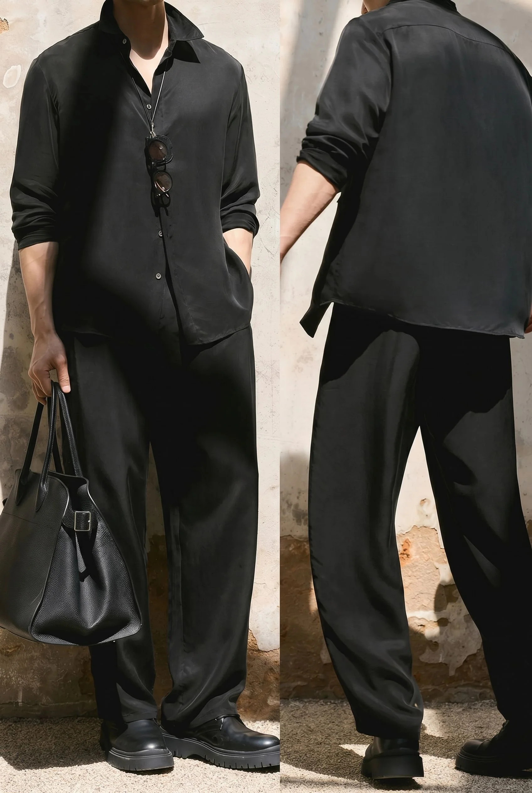 Draped Cupro Shirt - Image 2