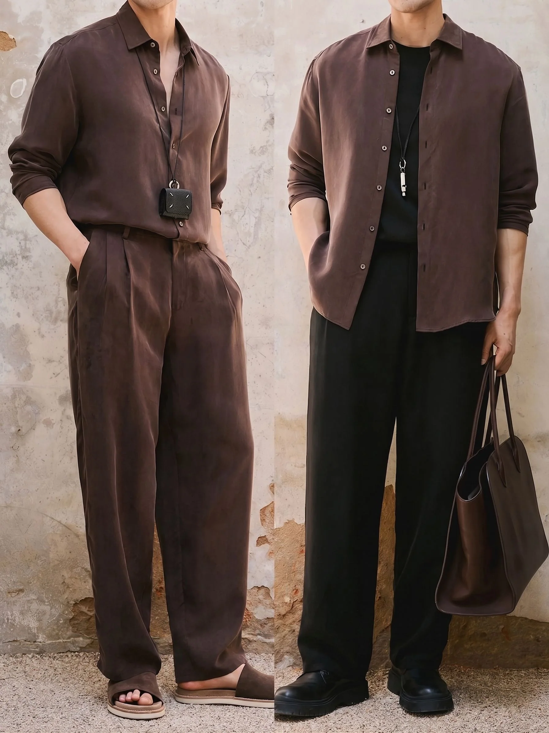 Draped Cupro Shirt - Image 3