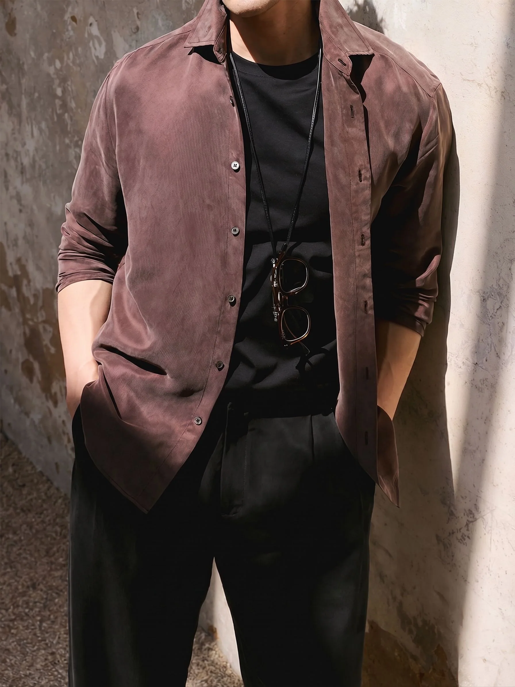 Draped Cupro Shirt - Image 4