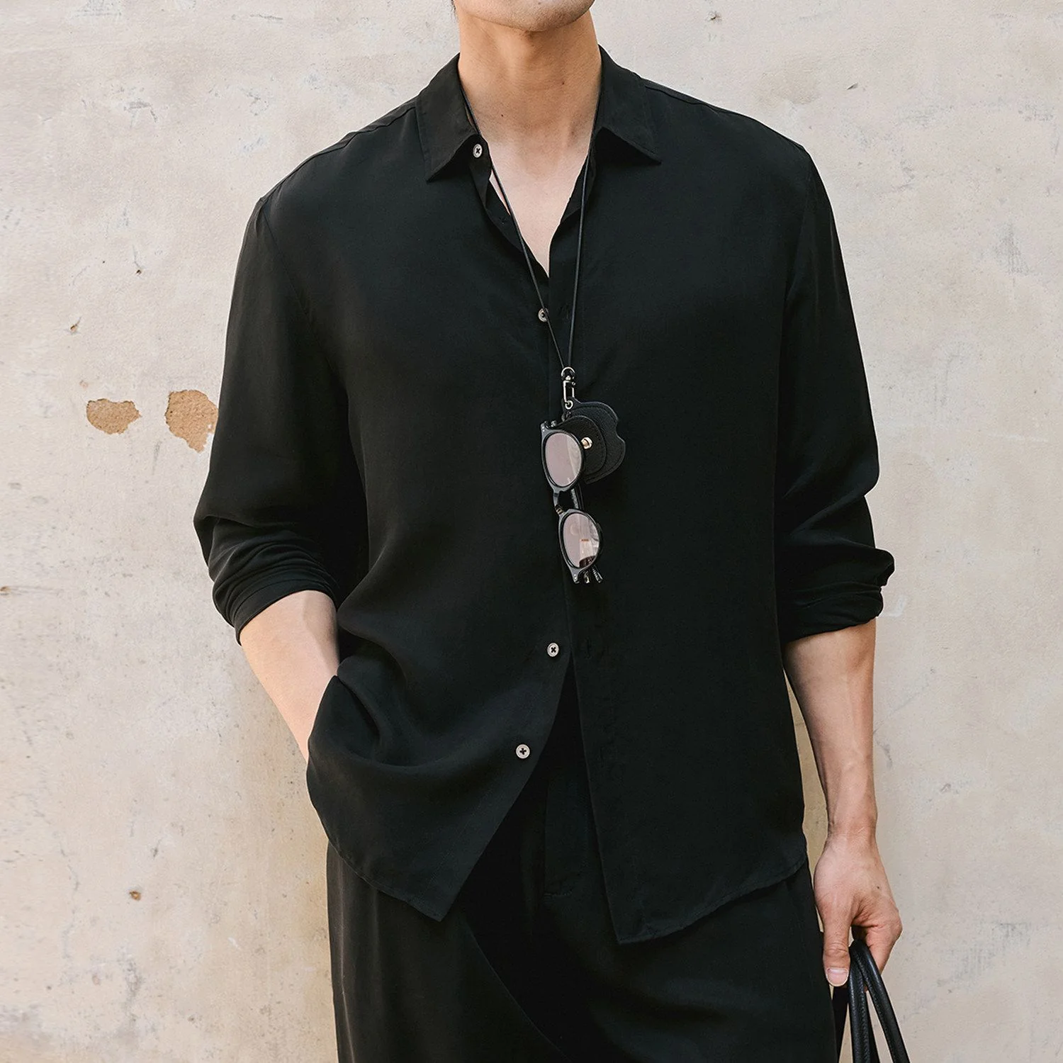 Draped Cupro Shirt - Image 5
