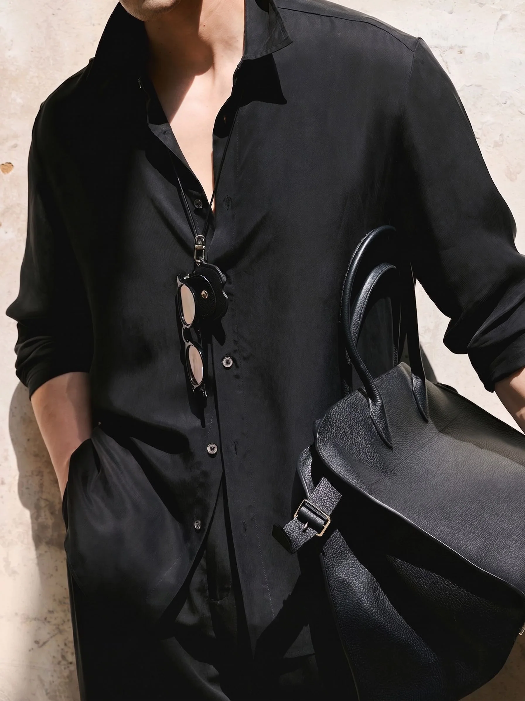 Draped Cupro Shirt - Image 7