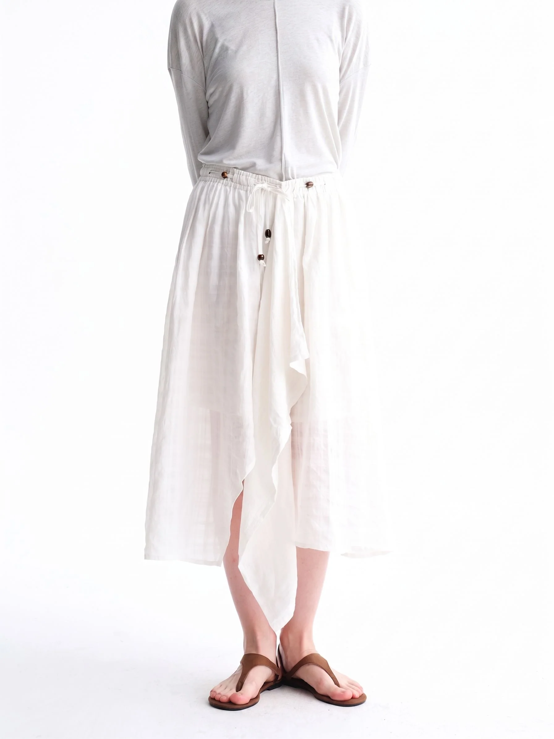 Draped Drawstring Skirt