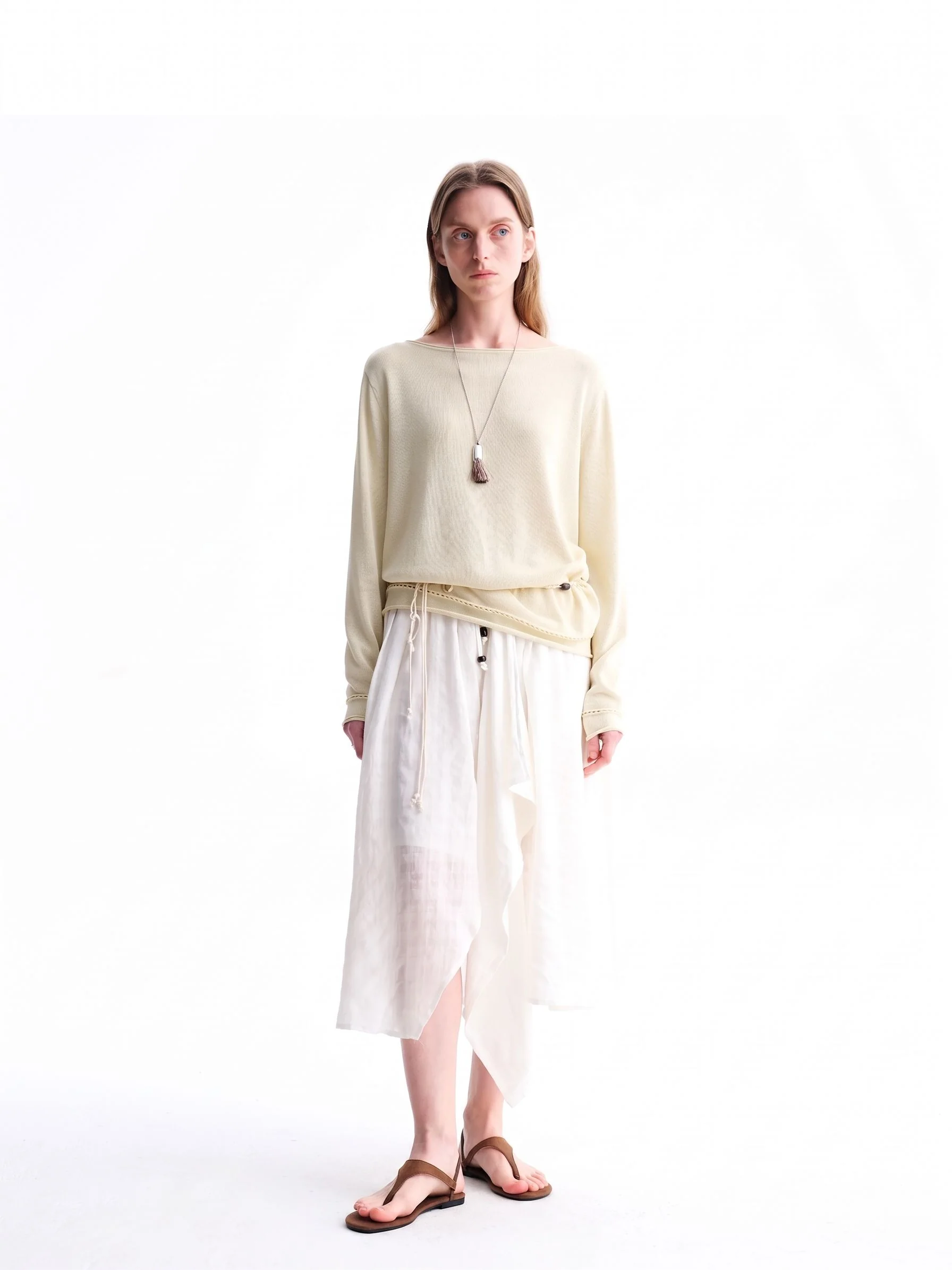 Draped Drawstring Skirt - Image 3