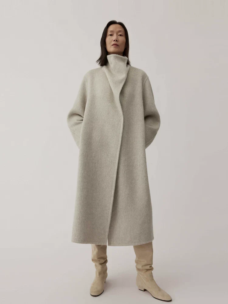 Draped Lapel Coat