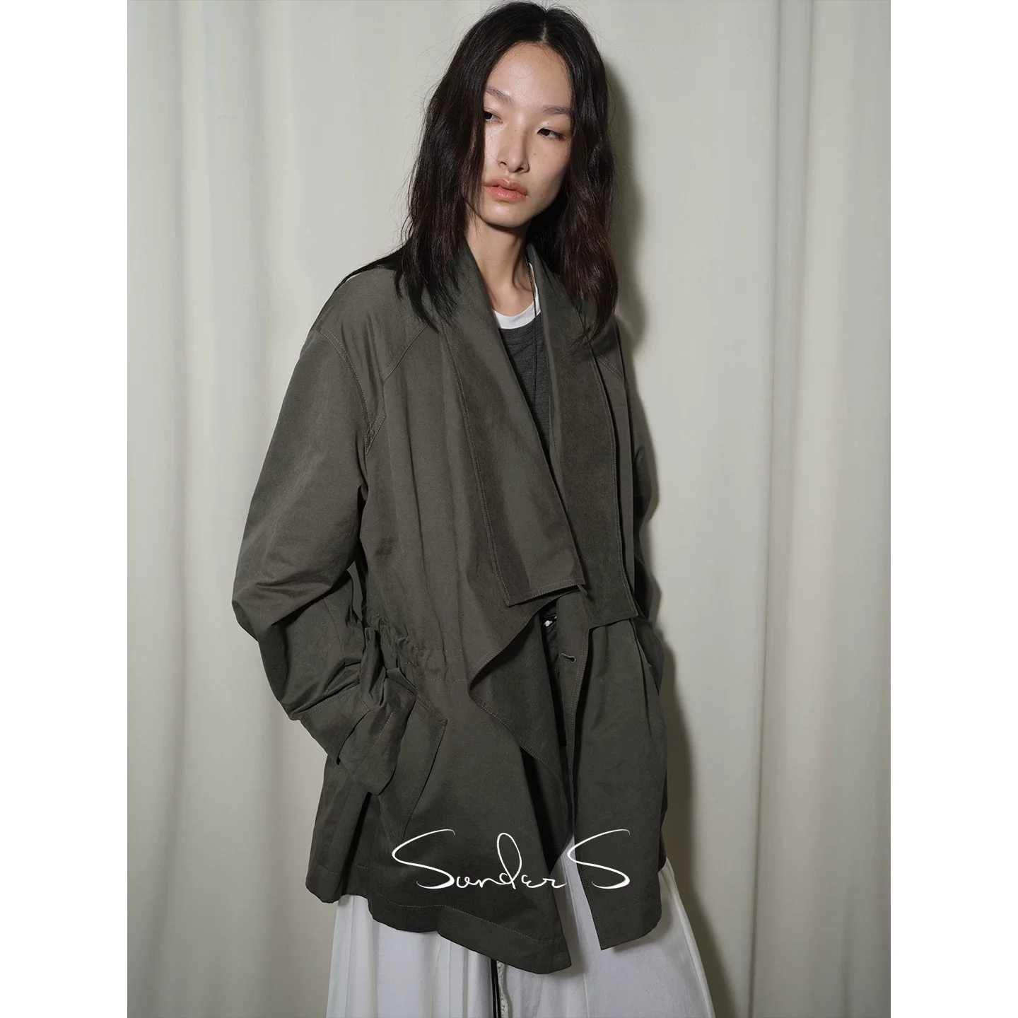 Draped Long-Staple Cotton Jacket - Image 3