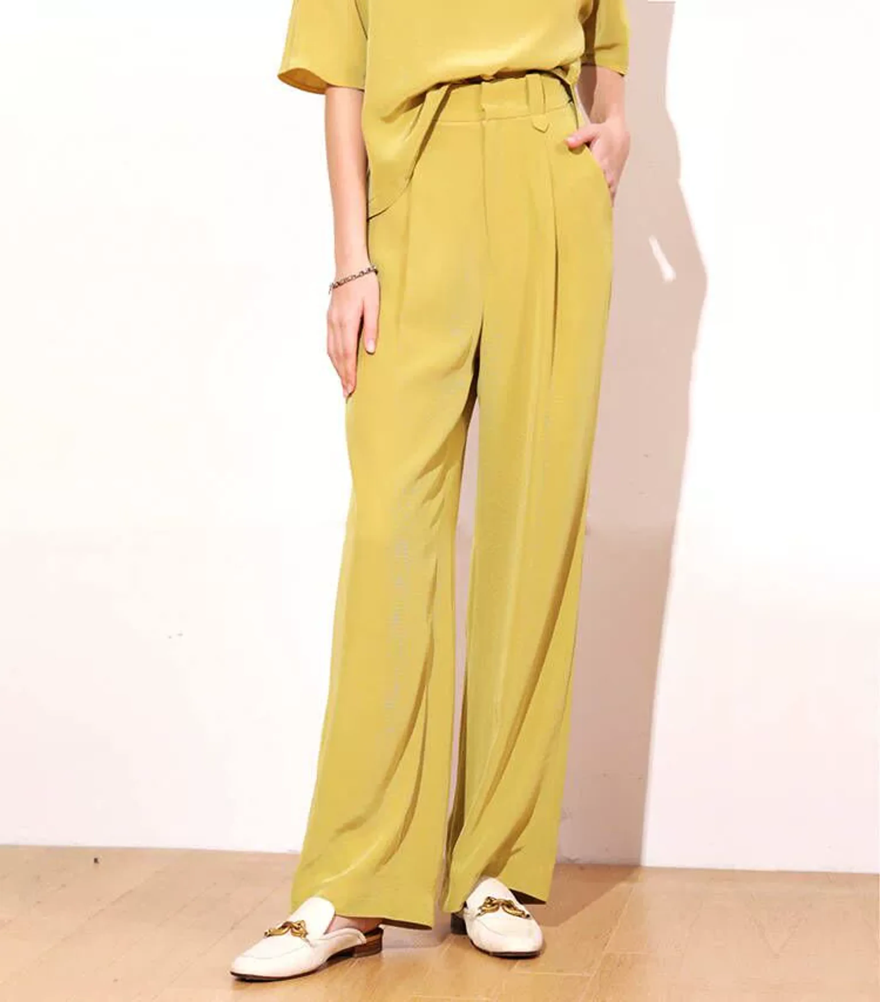 Draped Satin Top & Pants Set - Image 7