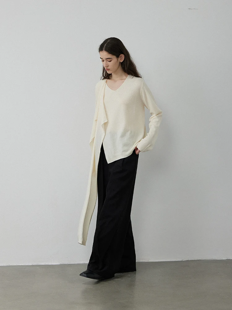 Draped Scarf Wool-Cashmere Sweater - Image 5