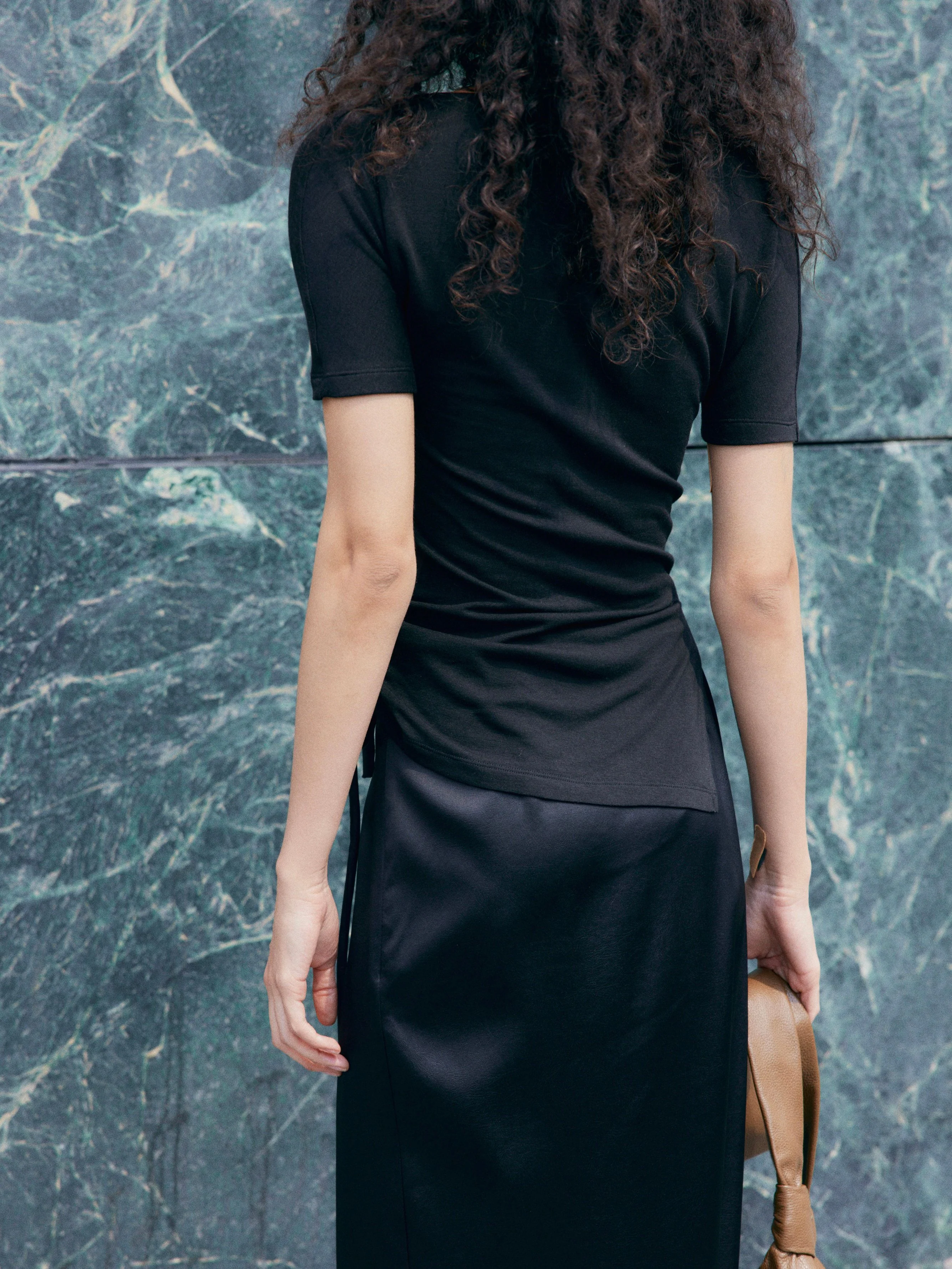 Draped Short-Sleeve Top - Image 2