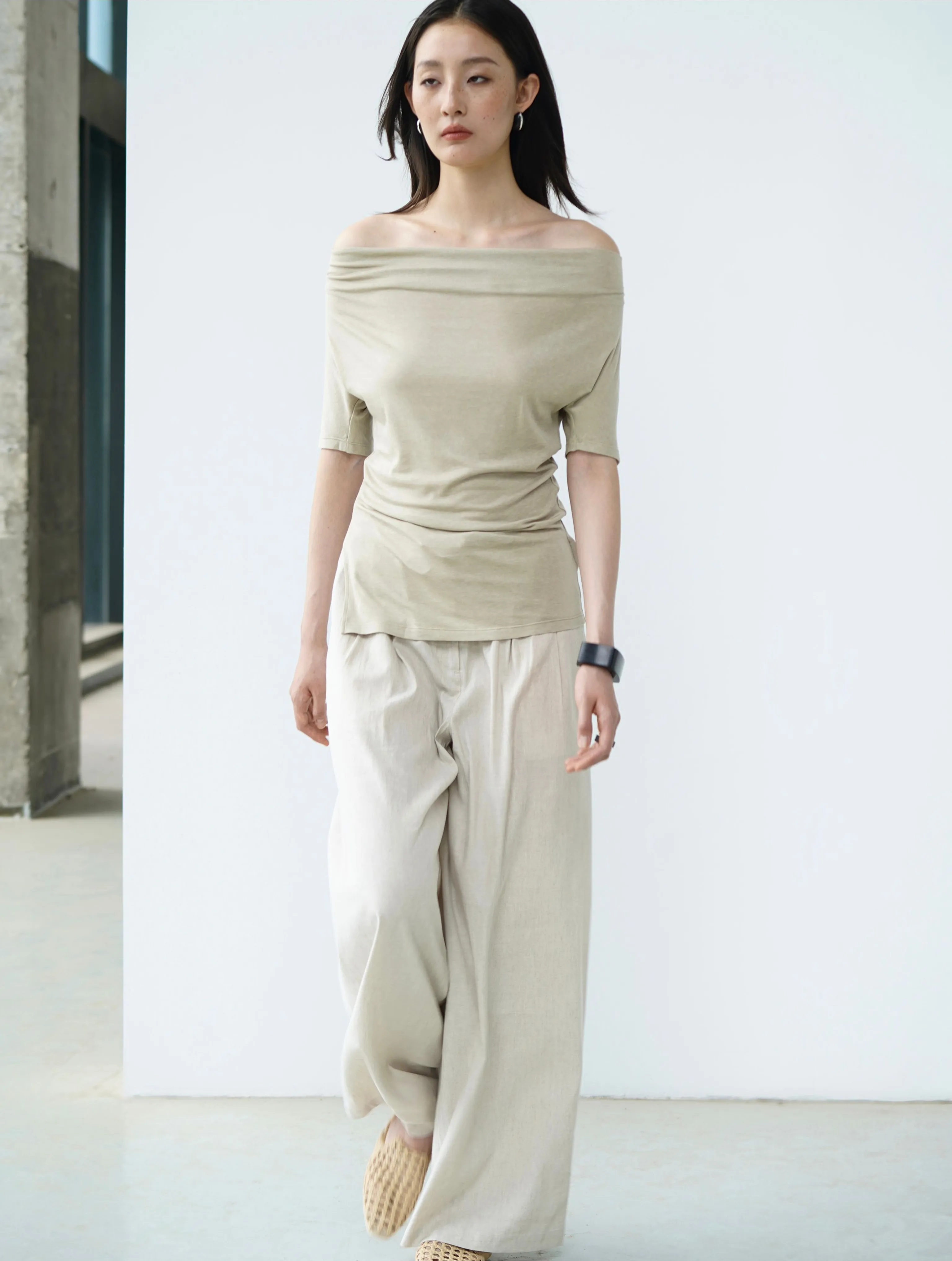 Draped Short-Sleeve Top - Image 7