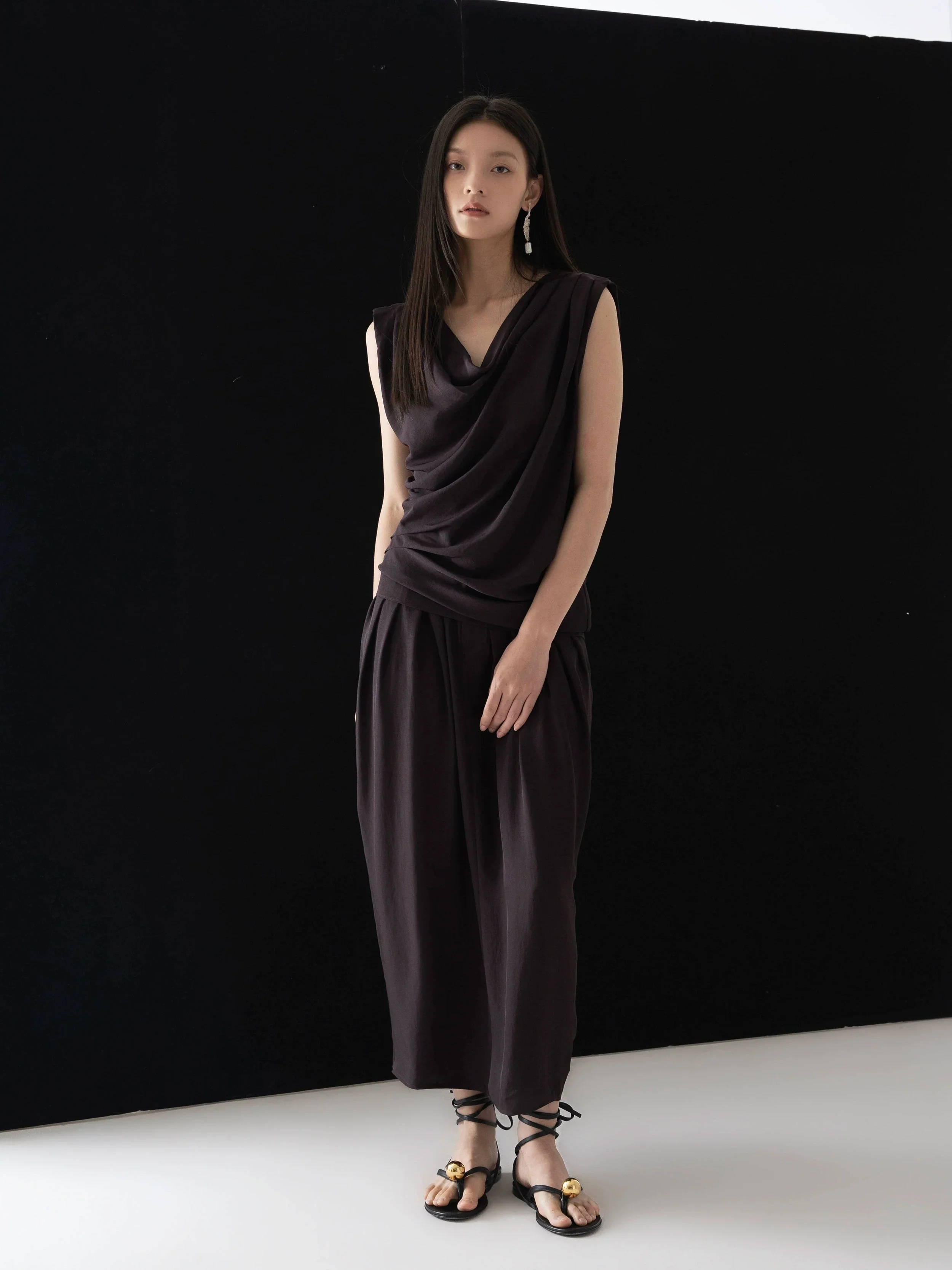 Draped Sleeveless Ensemble - Image 3