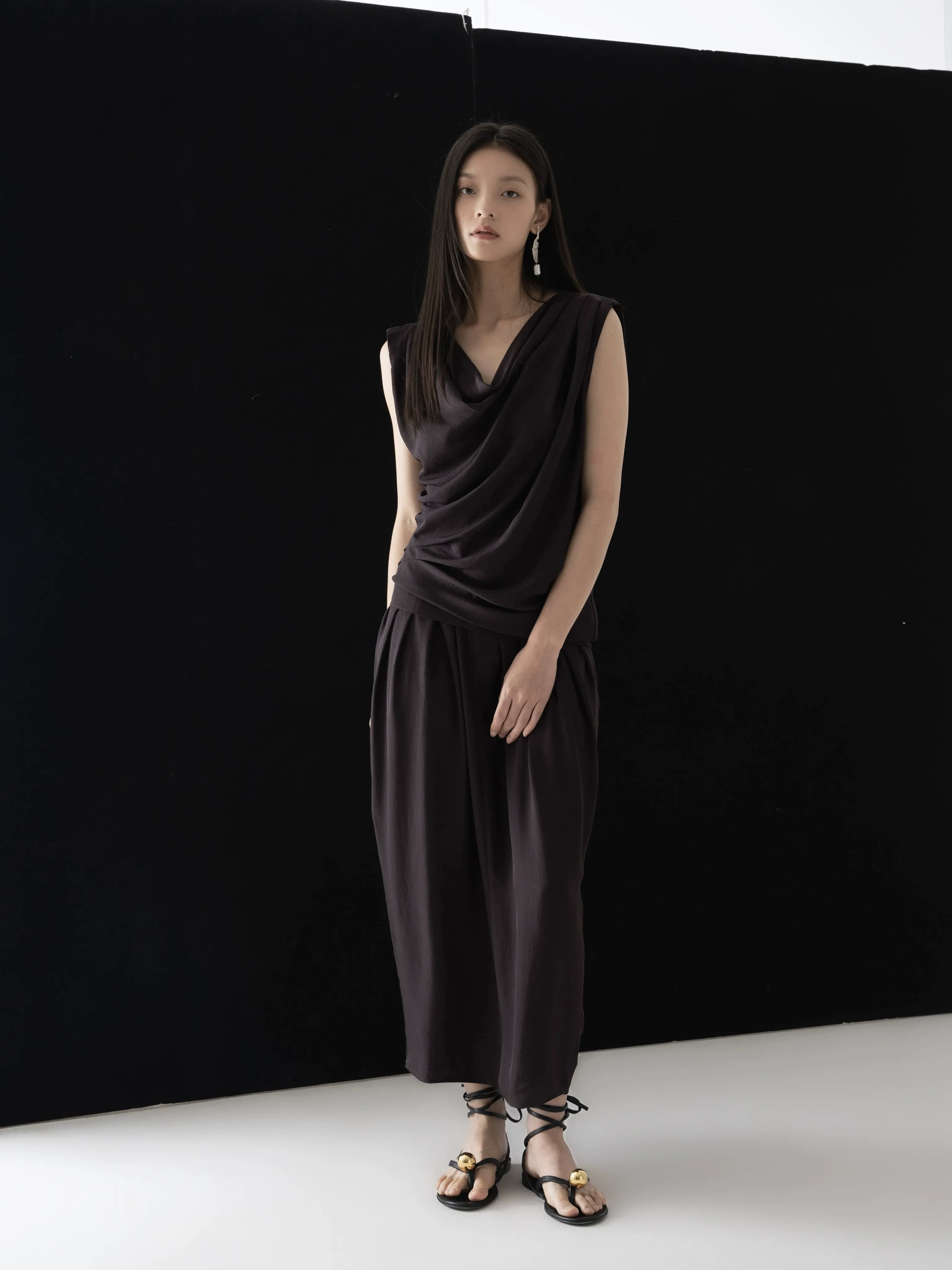 Draped Sleeveless Ensemble - Image 6