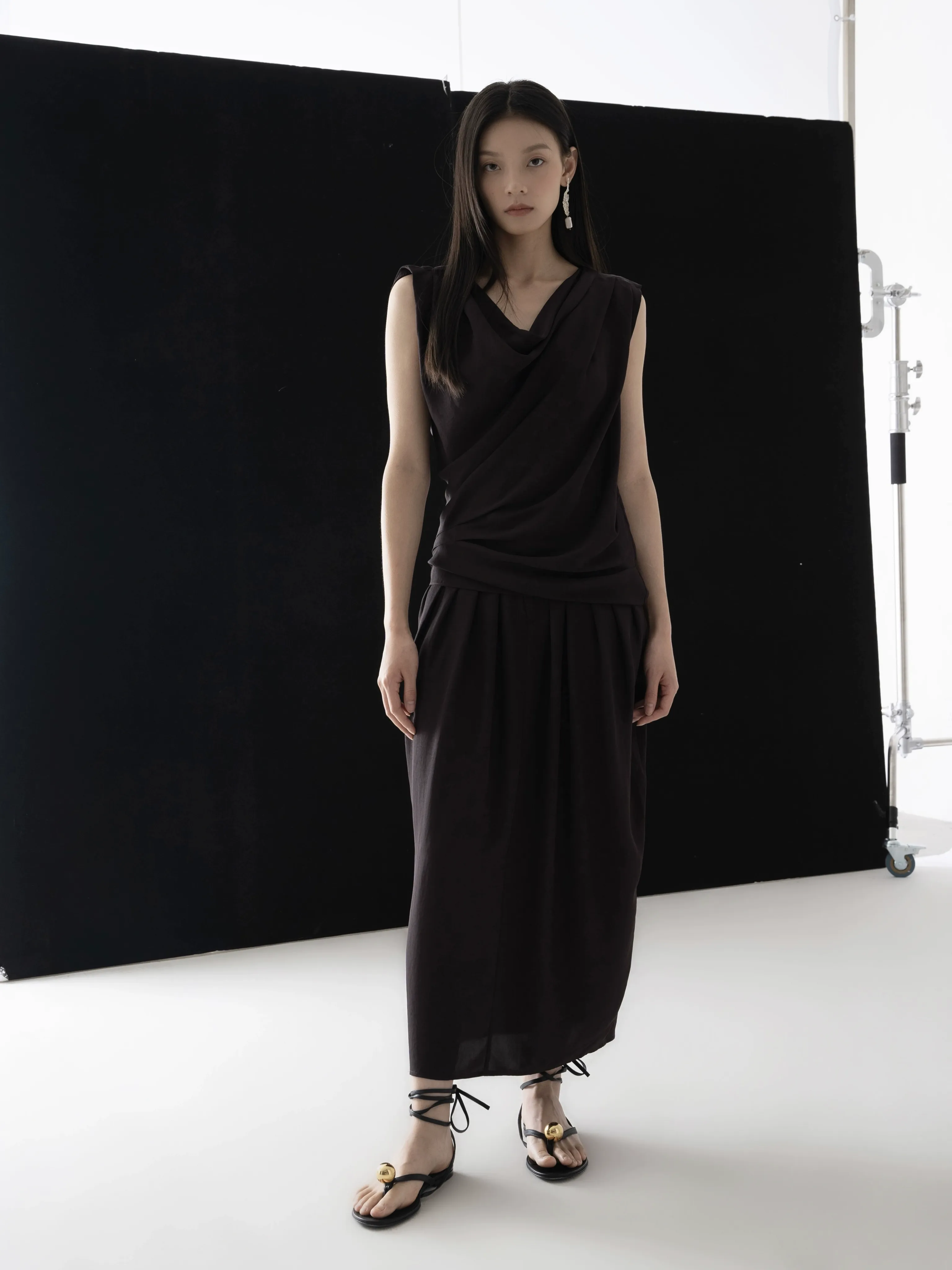 Draped Sleeveless Ensemble - Image 7