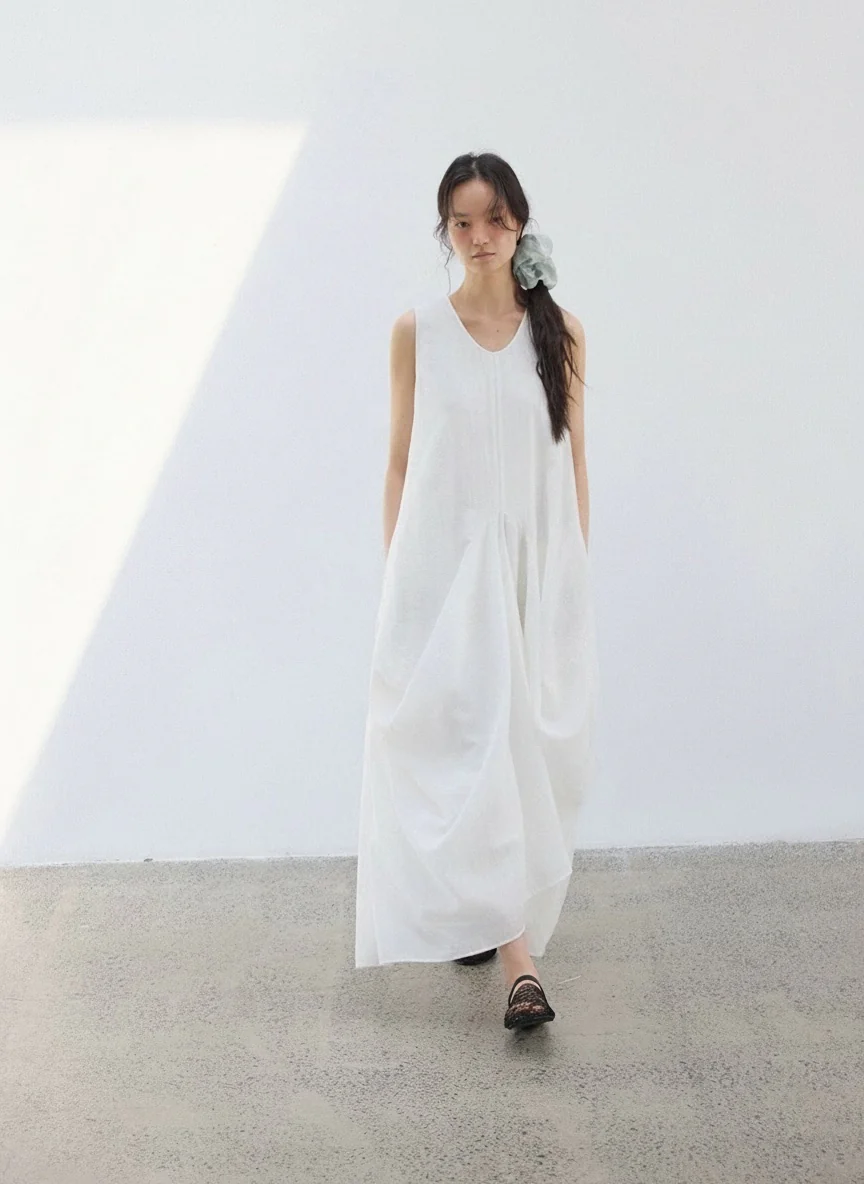 Draped Tulip Maxi Dress
