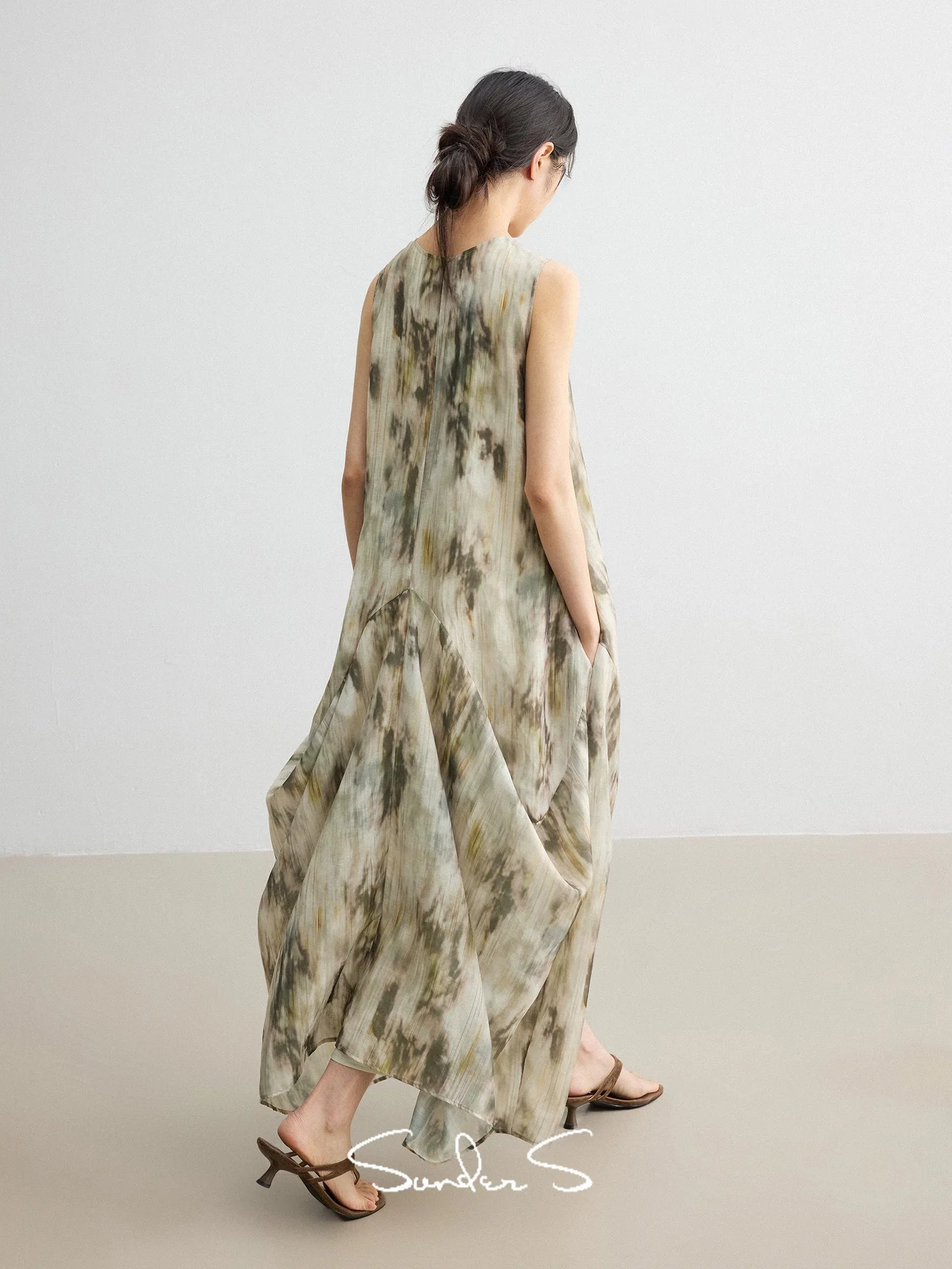 Draped Tulip Maxi Dress - Image 3