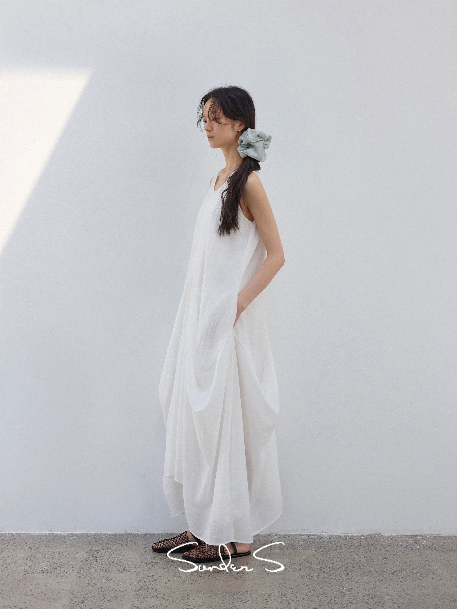 Draped Tulip Maxi Dress - Image 5