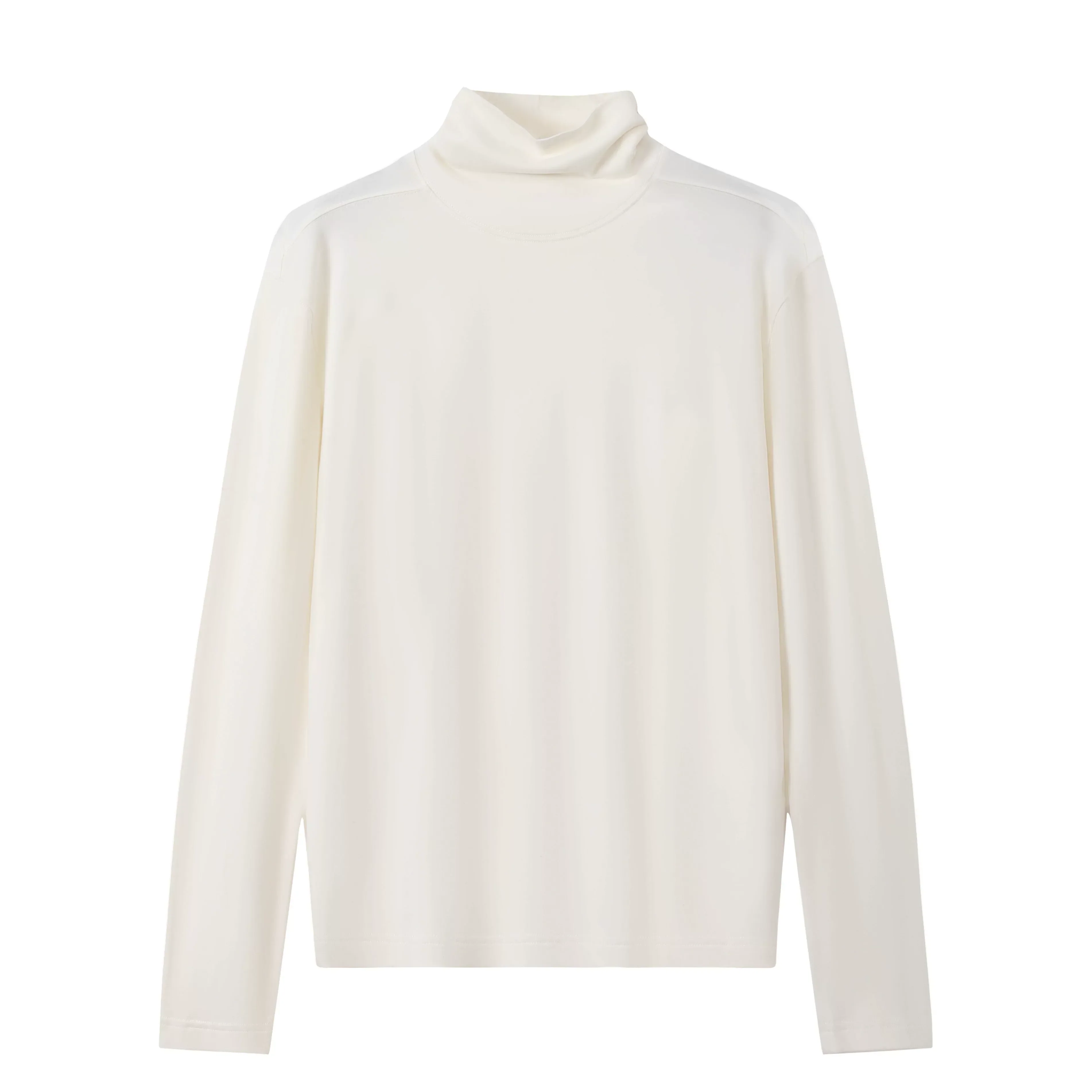 Draped Turtleneck Top