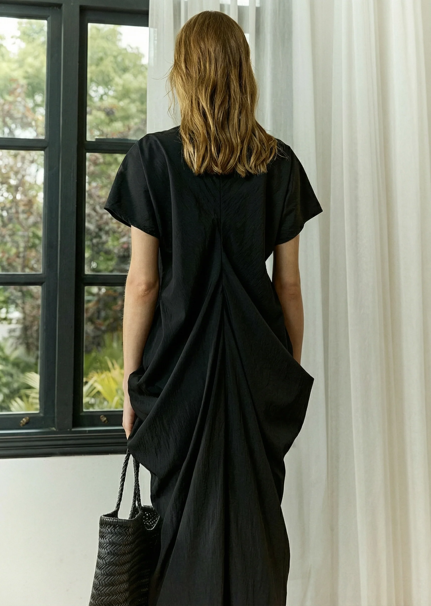 Draped V-Neck Maxi Dress - Image 5