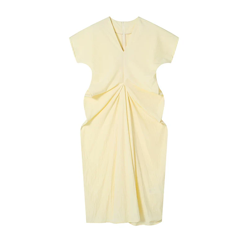 Draped V-Neck Maxi Dress - Image 8