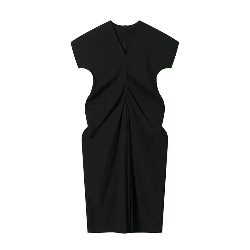 Draped V-Neck Maxi Dress - Image 9