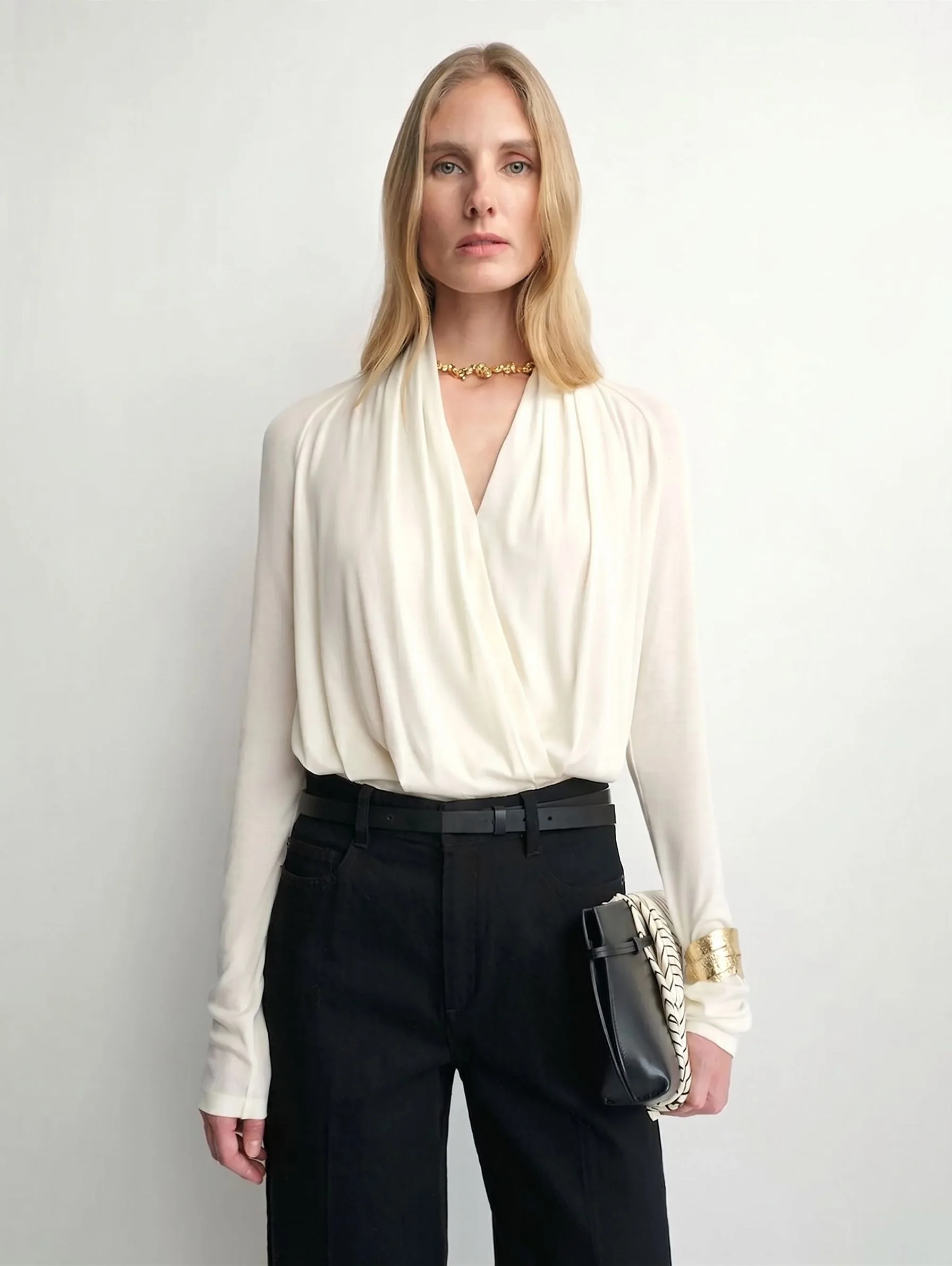Draped V-Neck Top - Image 6