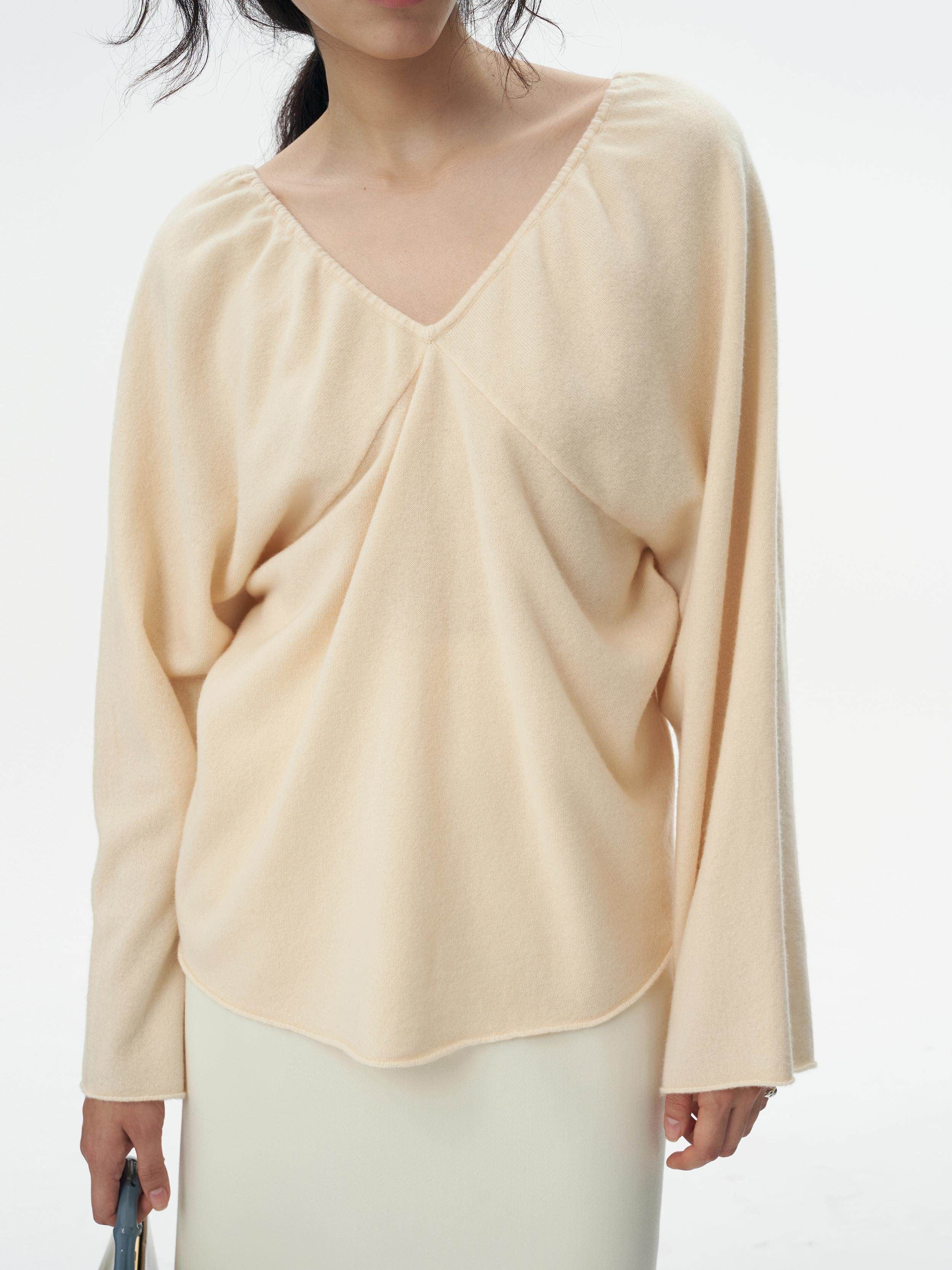 Draped V-Neck Top