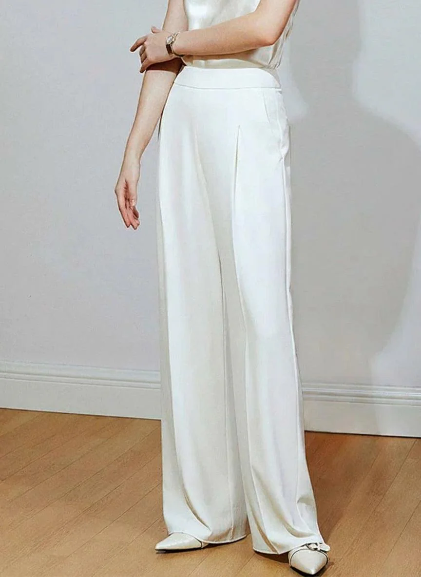 Draped Wide-Leg Trousers