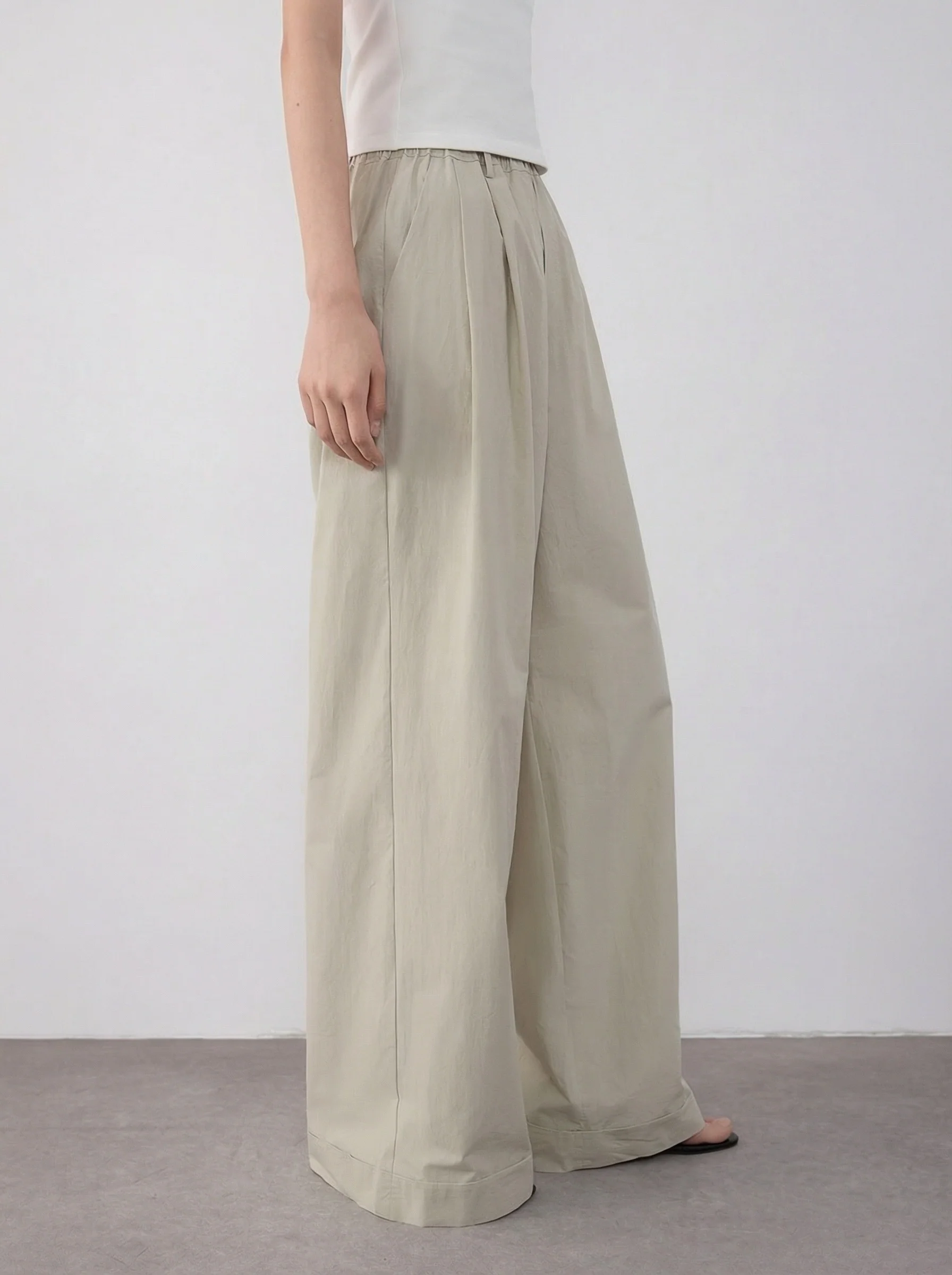 Draped Wide-Leg Trousers - Image 2