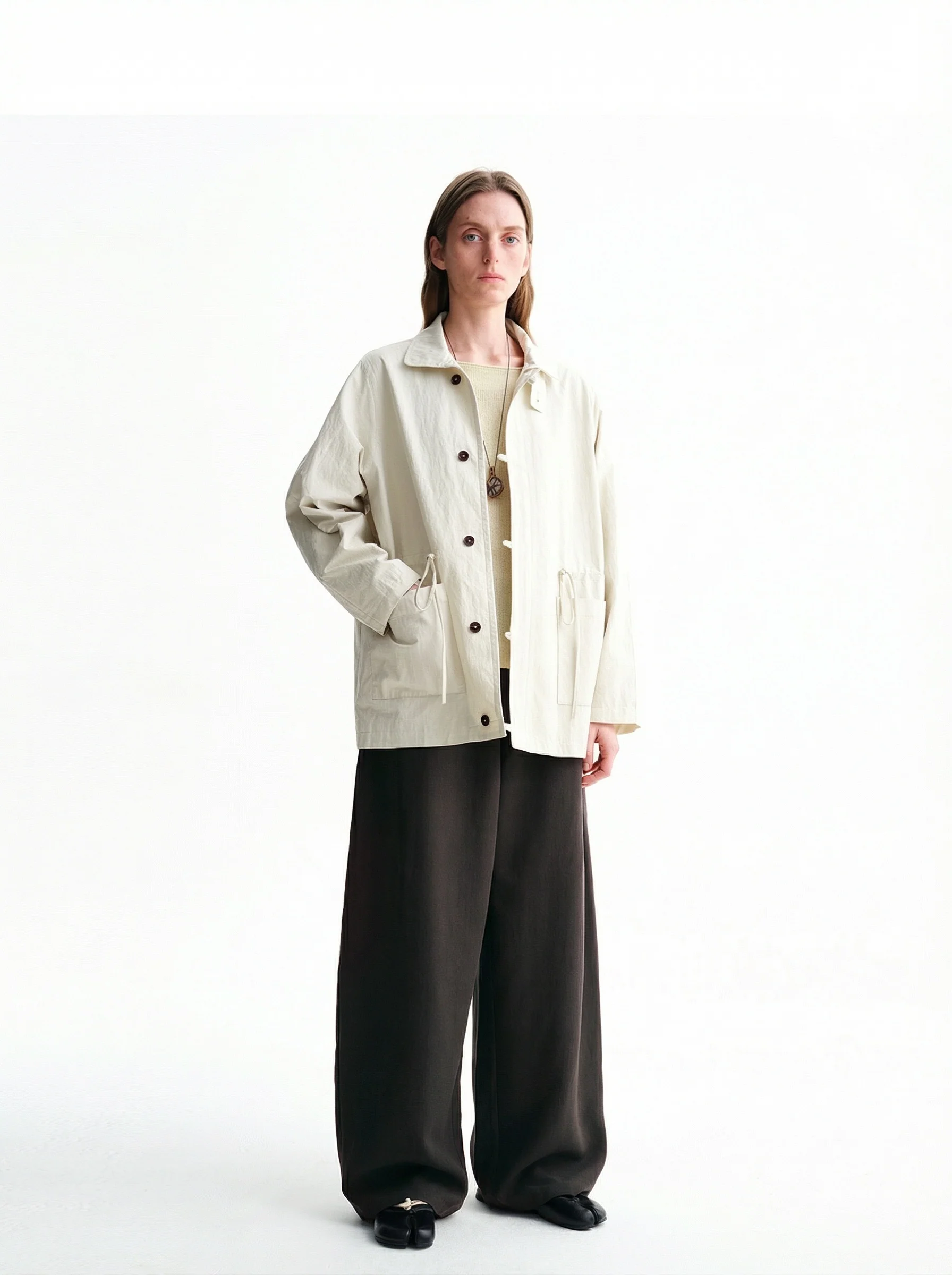 Draped Wide-Leg Trousers - Image 4