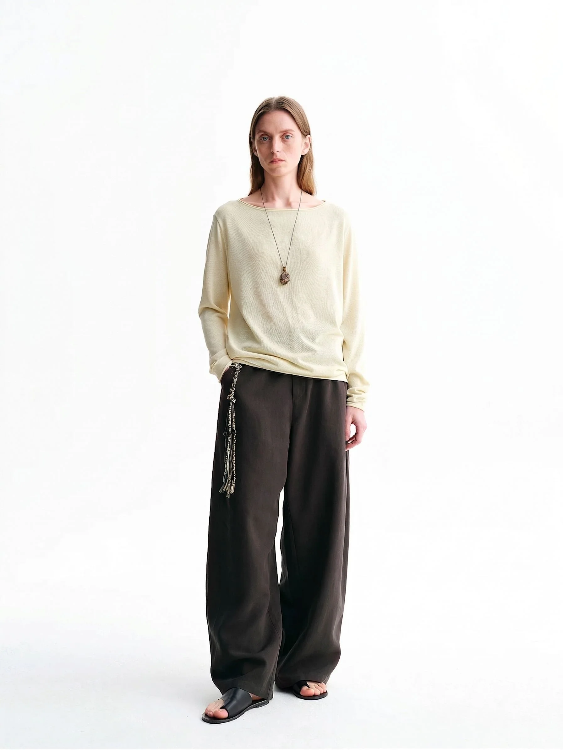 Draped Wide-Leg Trousers - Image 6