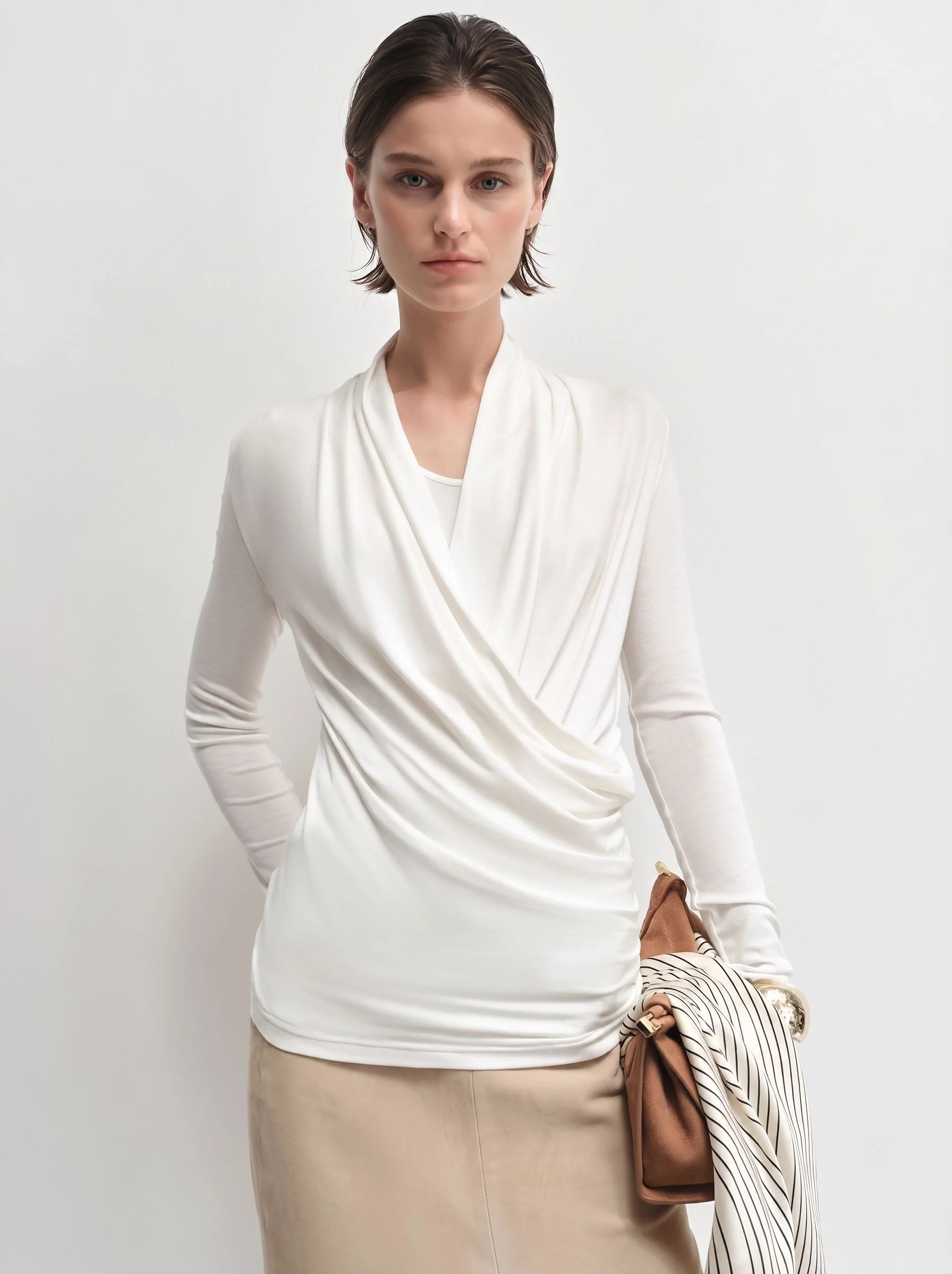 Draped Wrap Top