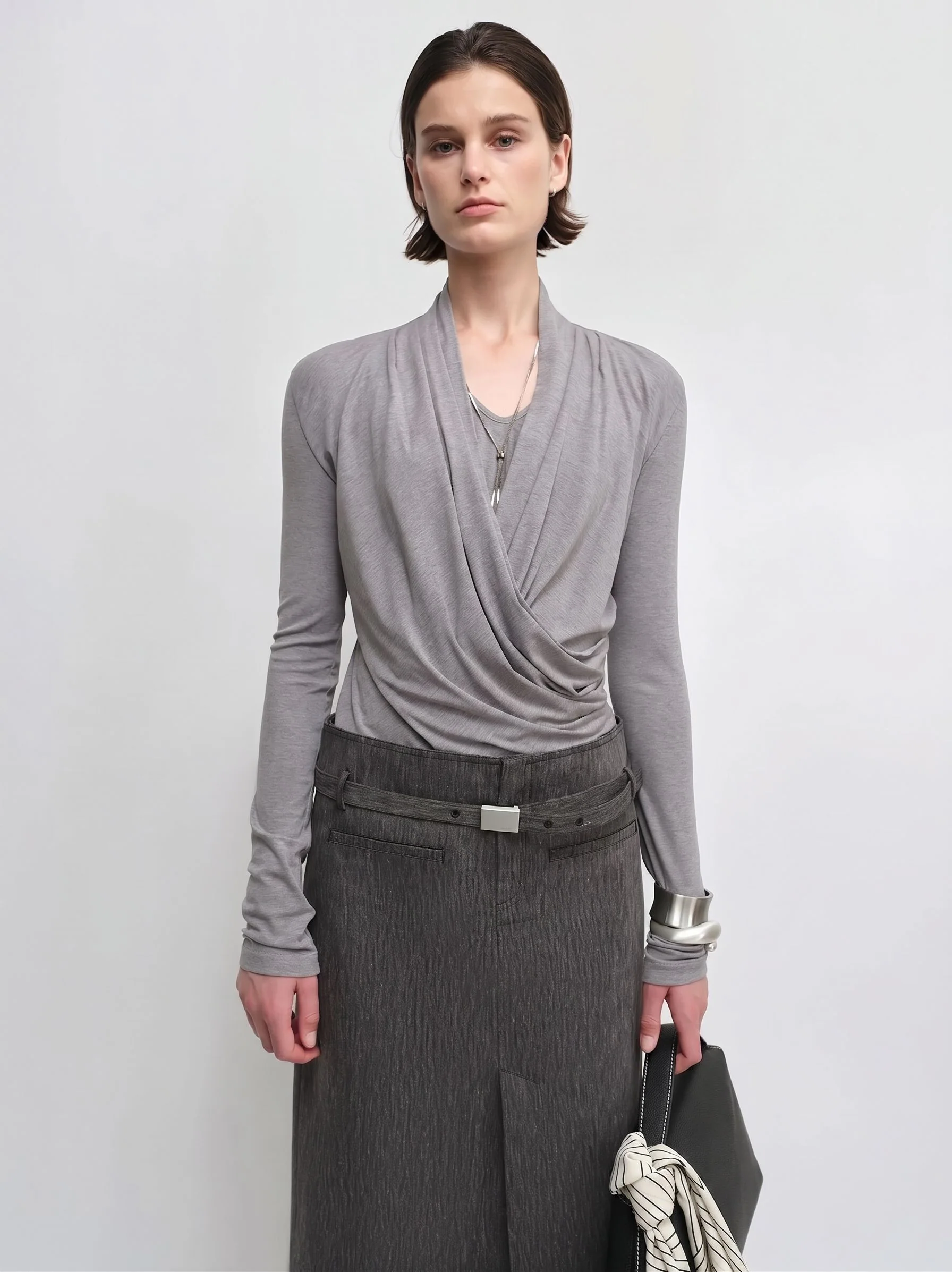 Draped Wrap Top - Image 5