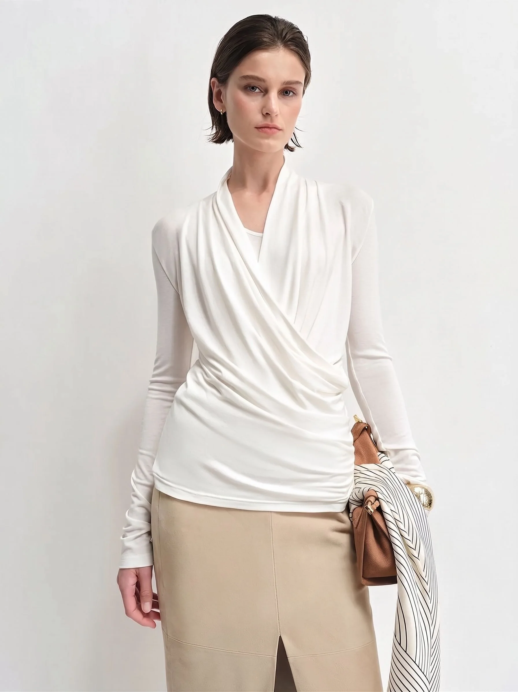 Draped Wrap Top - Image 6