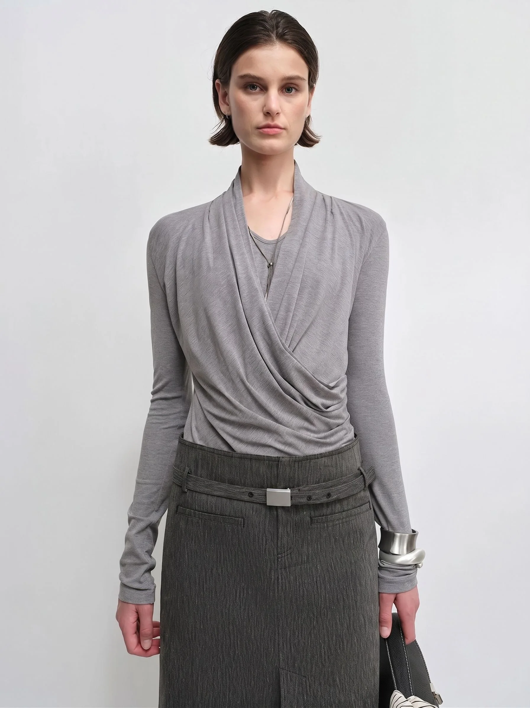 Draped Wrap Top - Image 8