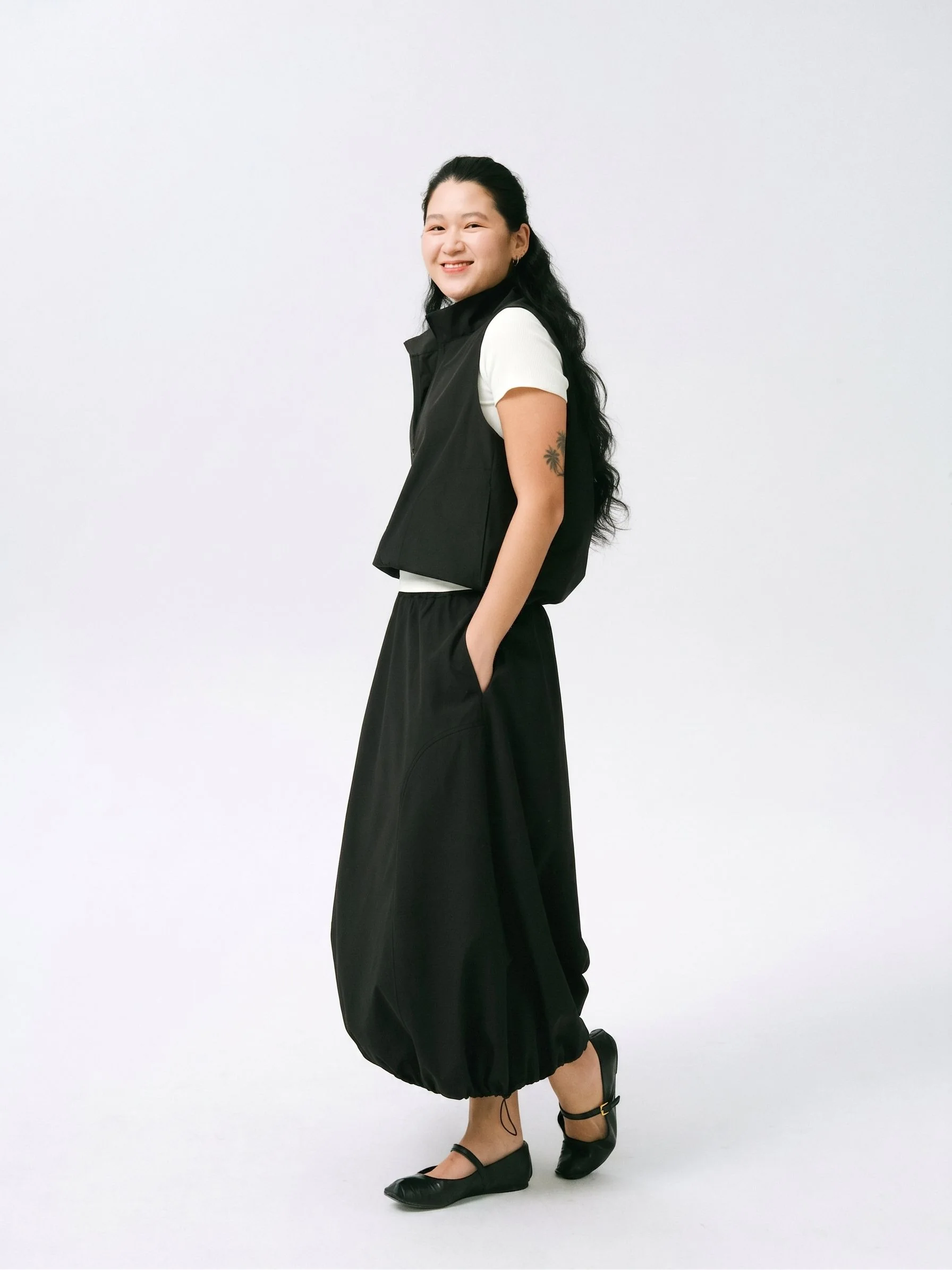 Drawcord Bubble Skirt - Image 5