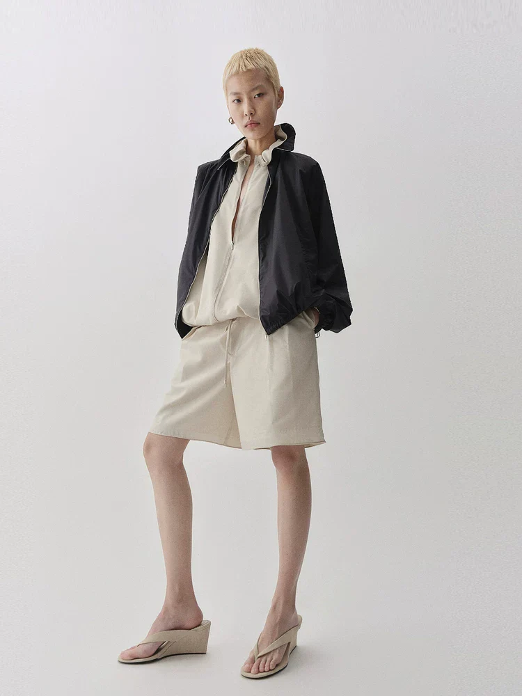 Drawcord Windbreaker Jacket