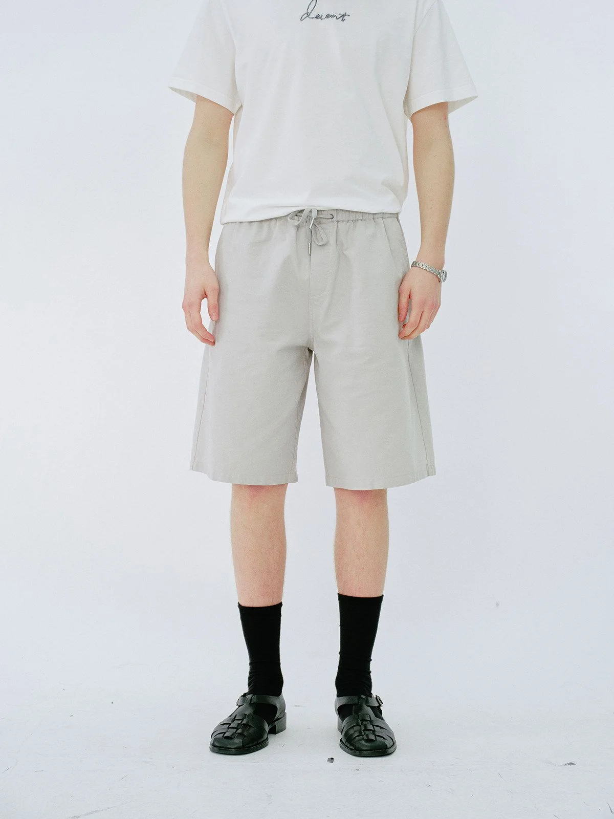 Drawstring Bermuda Shorts